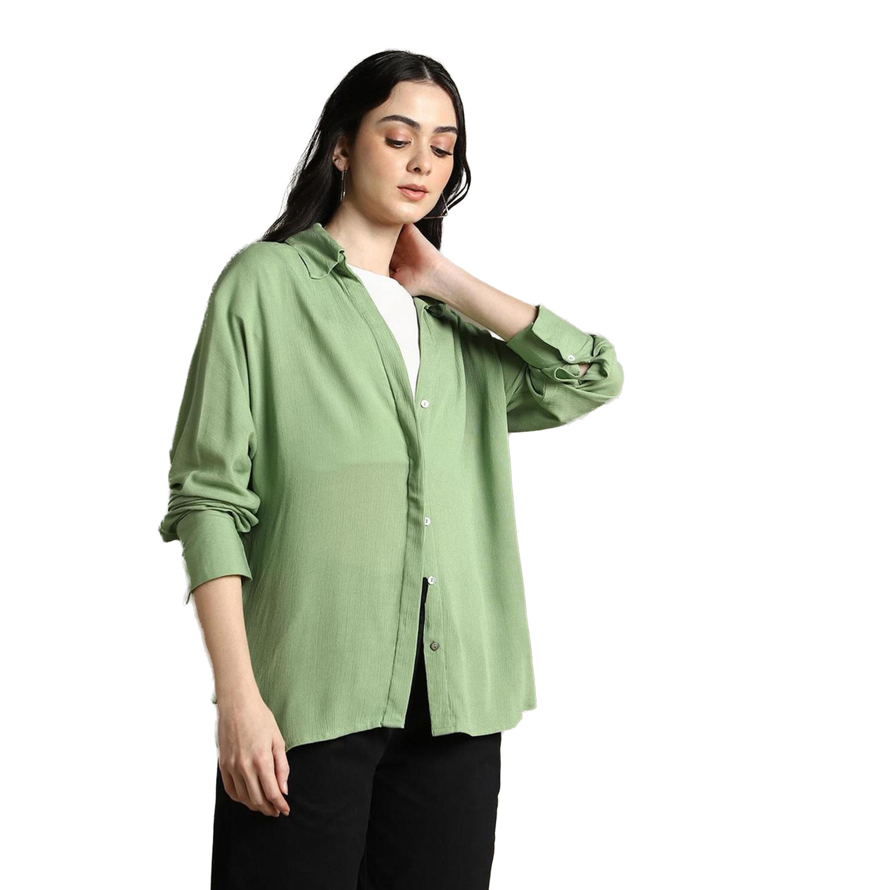 دينيس لينغو × ستايلي-  قميص كاجوال كبير الحجم بأكمام طويلة-women-clothing-shirtsandblouses-shirts-image-1