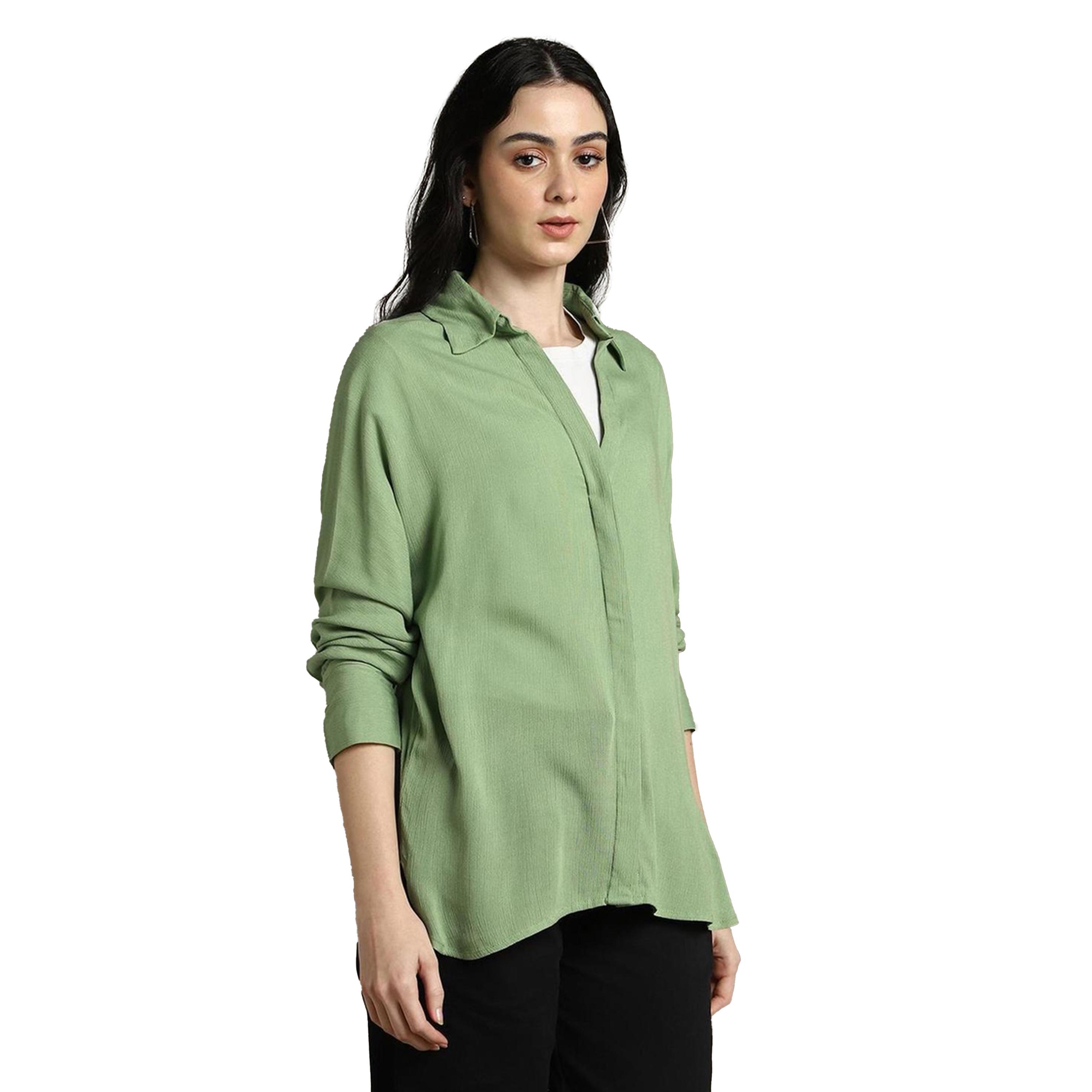 دينيس لينغو × ستايلي-  قميص كاجوال كبير الحجم بأكمام طويلة-women-clothing-shirtsandblouses-shirts-image-2