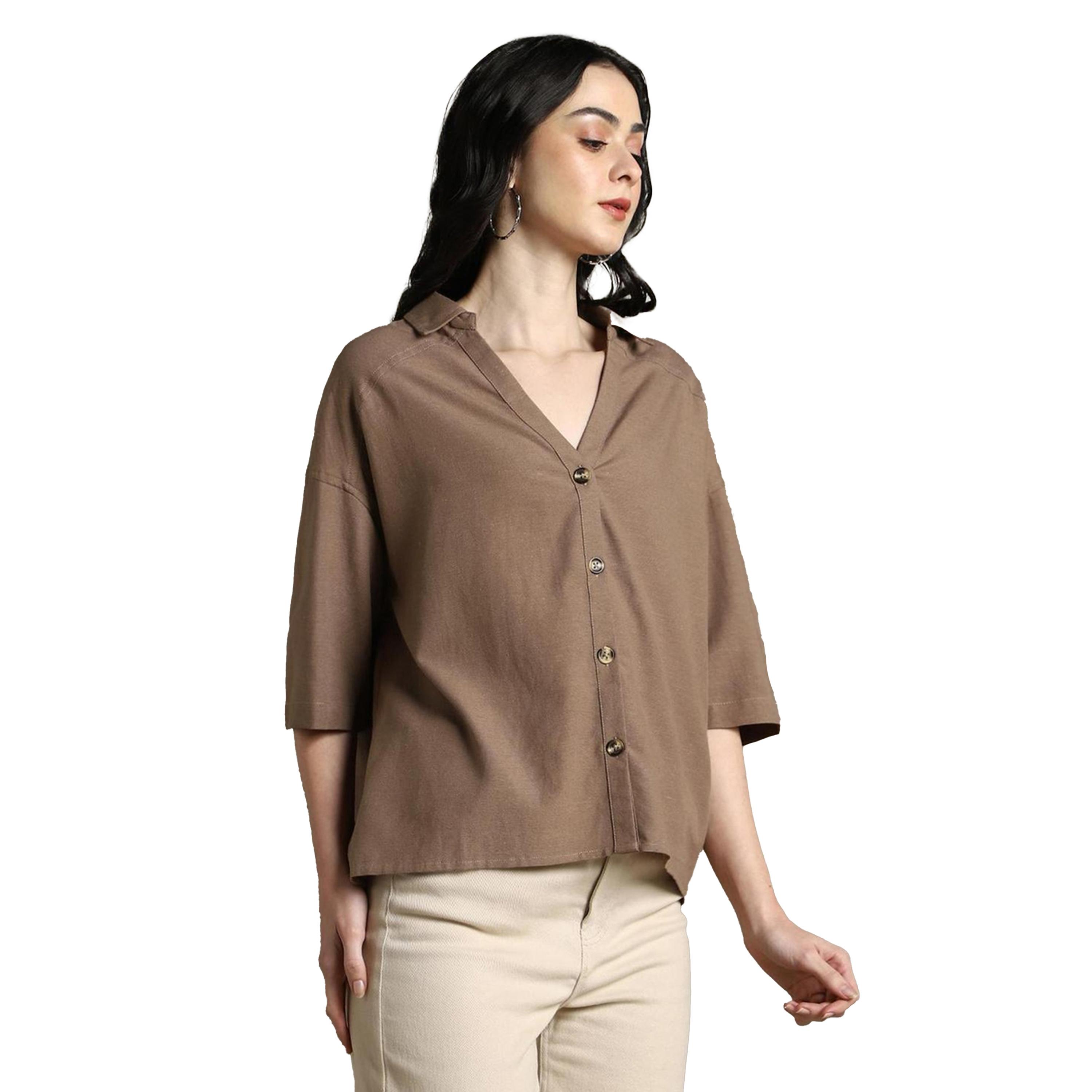 Dennis Lingo X Styli Spread Collar Casual Oversized Shirt-women-clothing-shirtsandblouses-shirts-image-2