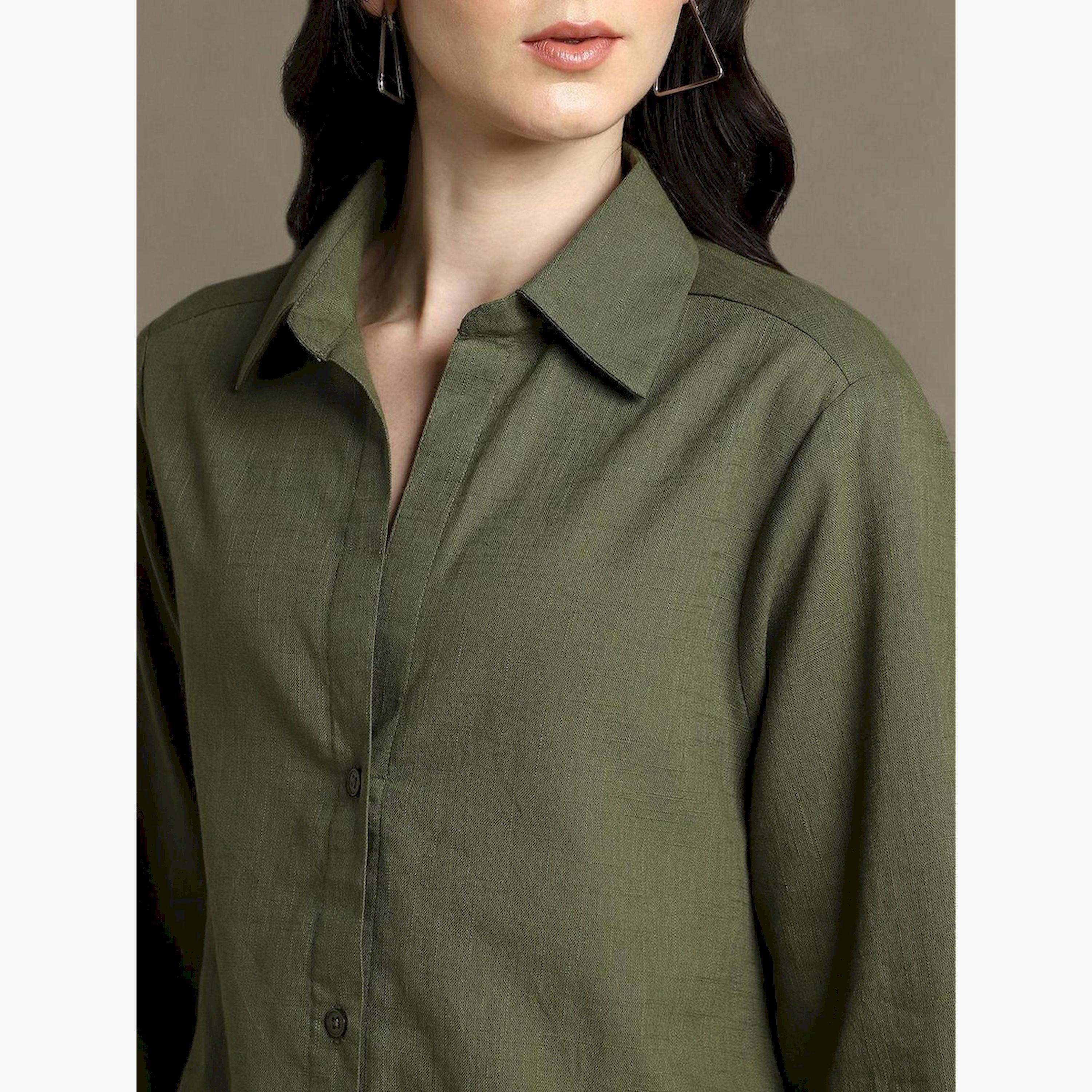 دينيس لينغو × ستايلي-  قميص كاجوال ياقة منتشرة-women-clothing-shirtsandblouses-shirts-image-4