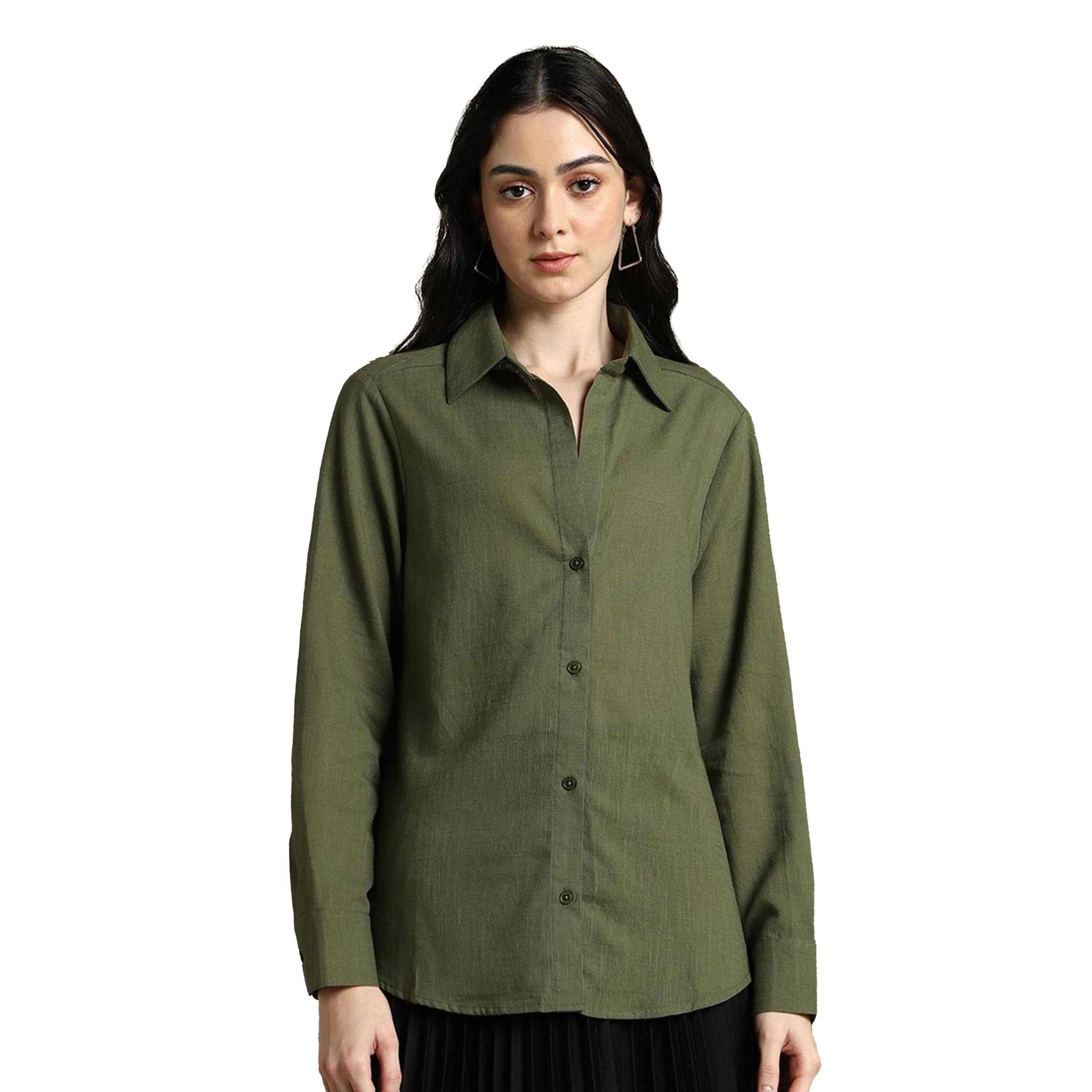 Dennis Lingo X Styli Texture Spread Collar Casual Shirt-women-clothing-shirtsandblouses-shirts-image-6