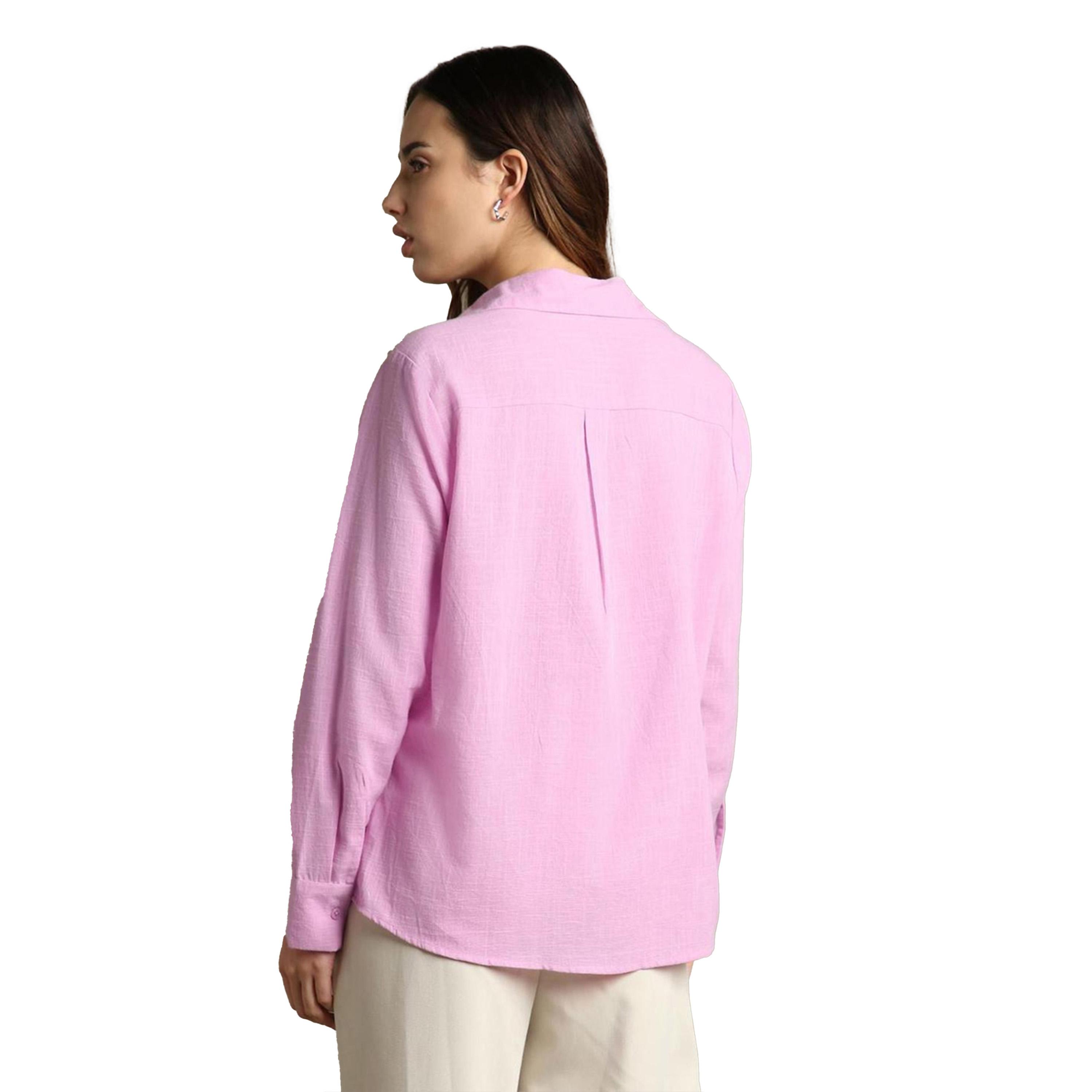 دينيس لينغو × ستايلي-  قميص كاجوال ياقة منتشرة وكبير الحجم-women-clothing-shirtsandblouses-shirts-image-3