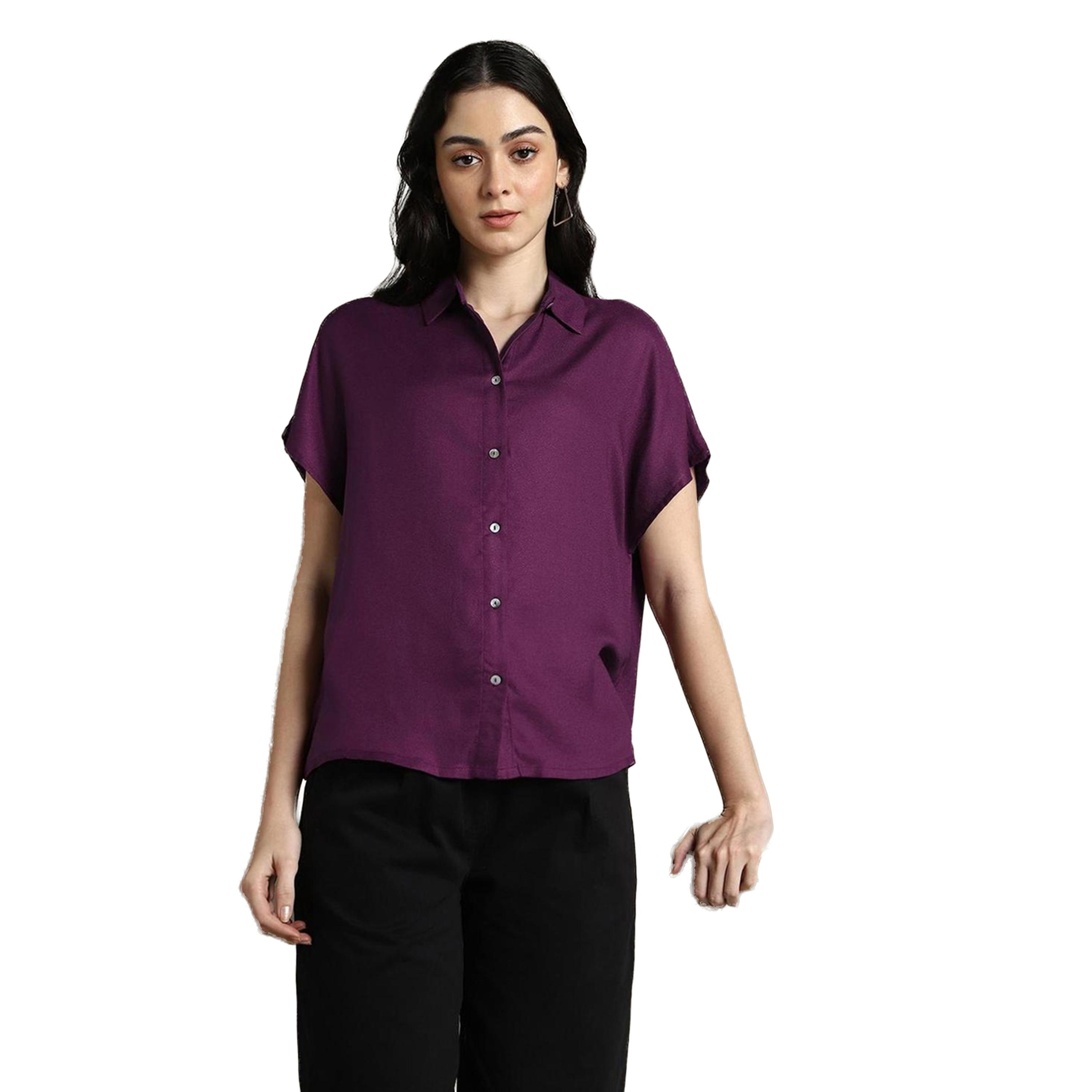 Dennis Lingo X Styli Spread Collar Casual Oversized Shirt-women-clothing-shirtsandblouses-shirts-image-1