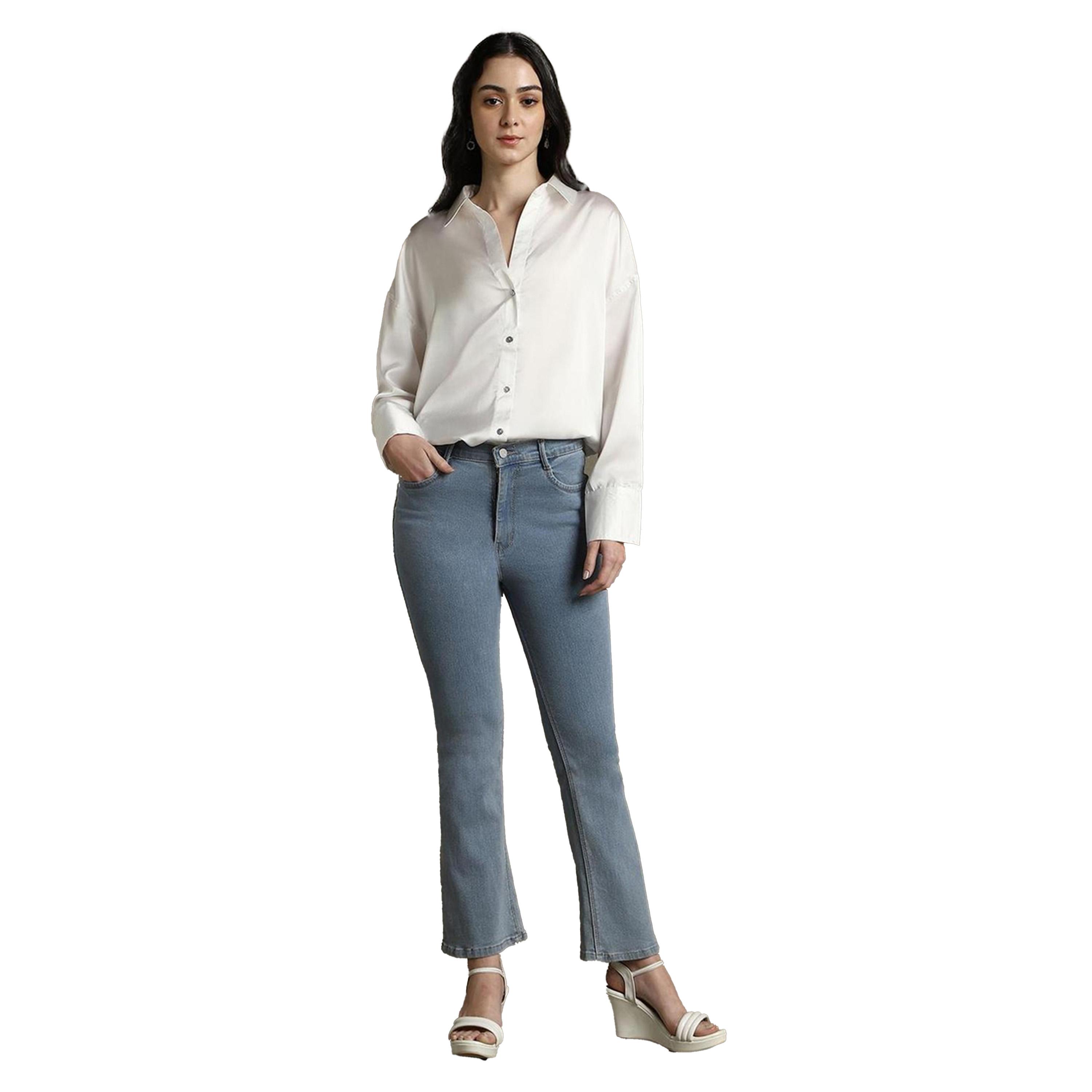 دينيس لينغو × ستايلي-  قميص كاجوال ساتان مريح ياقة منتشرة-women-clothing-shirtsandblouses-shirts-image-5