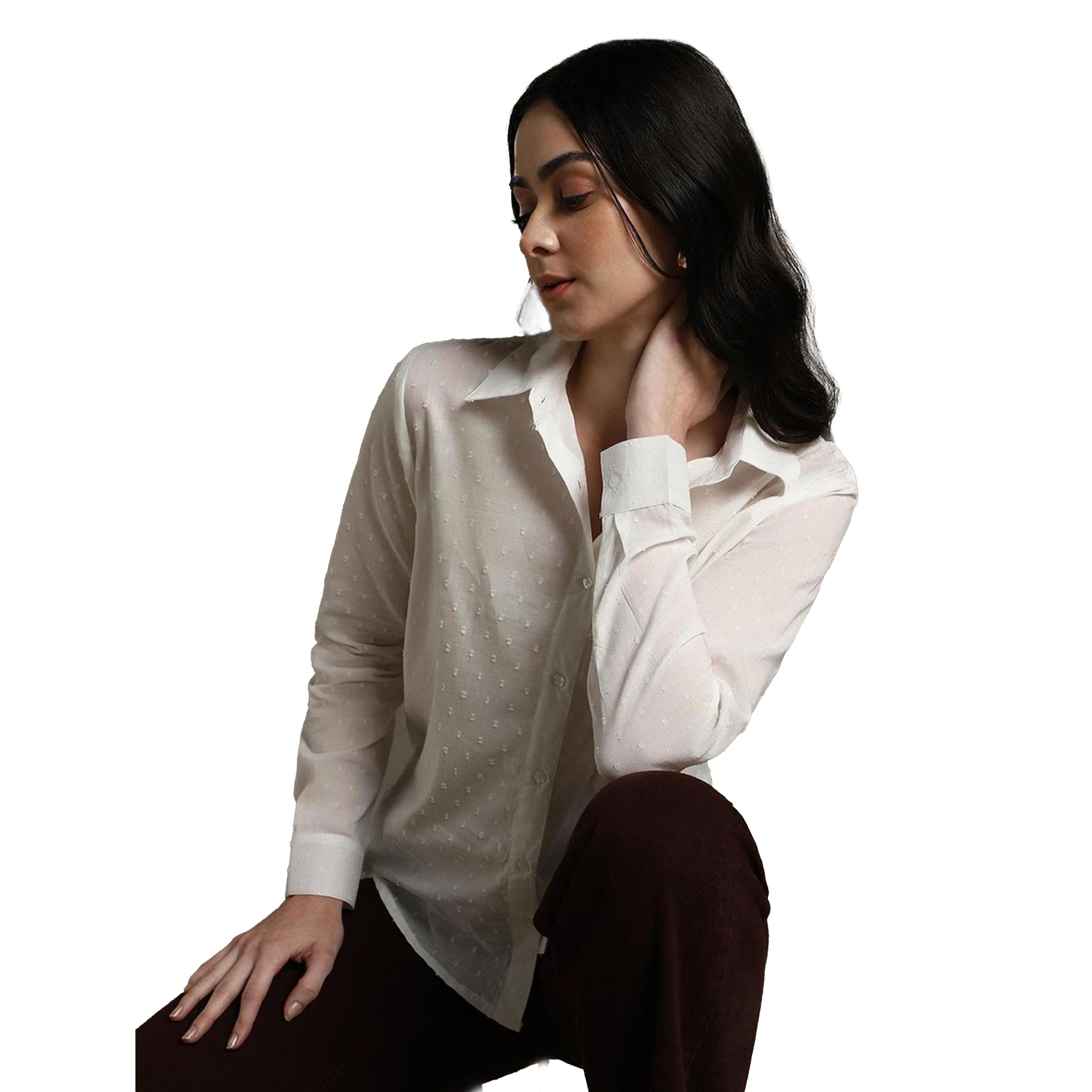 Dennis Lingo X Styli Textured Cotton Casual Shirt with Spread Collar-women-clothing-shirtsandblouses-shirts-image-6