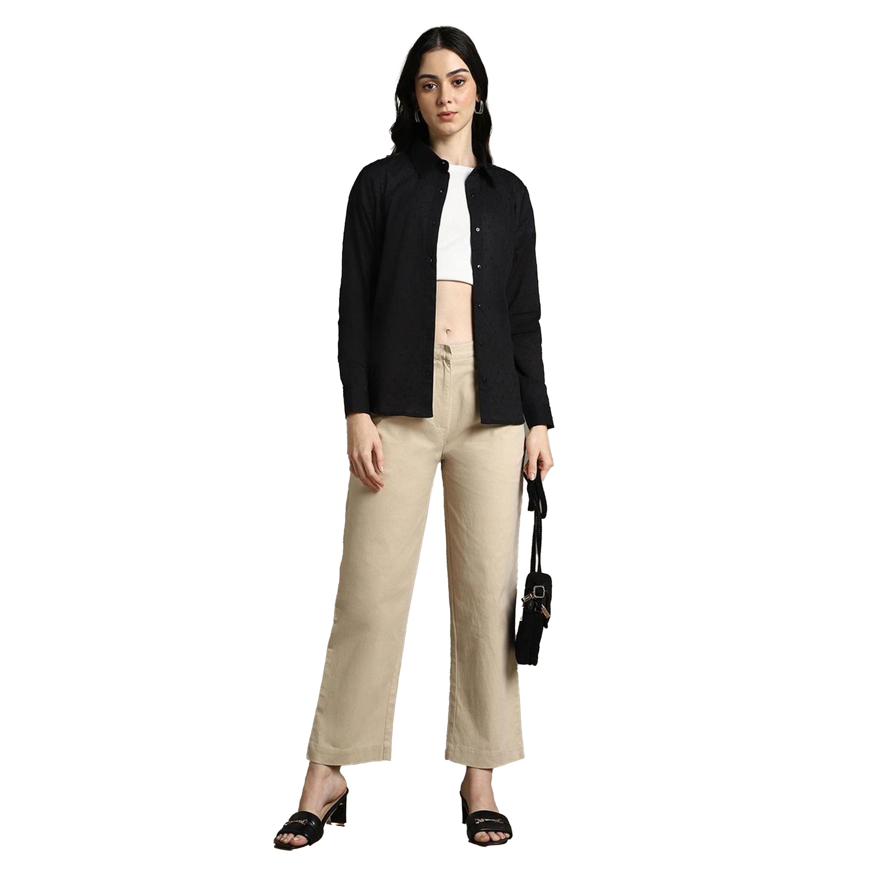 دينيس لينغو × ستايلي-  قميص كاجوال بأكمام طويلة من القطن-women-clothing-shirtsandblouses-shirts-image-5