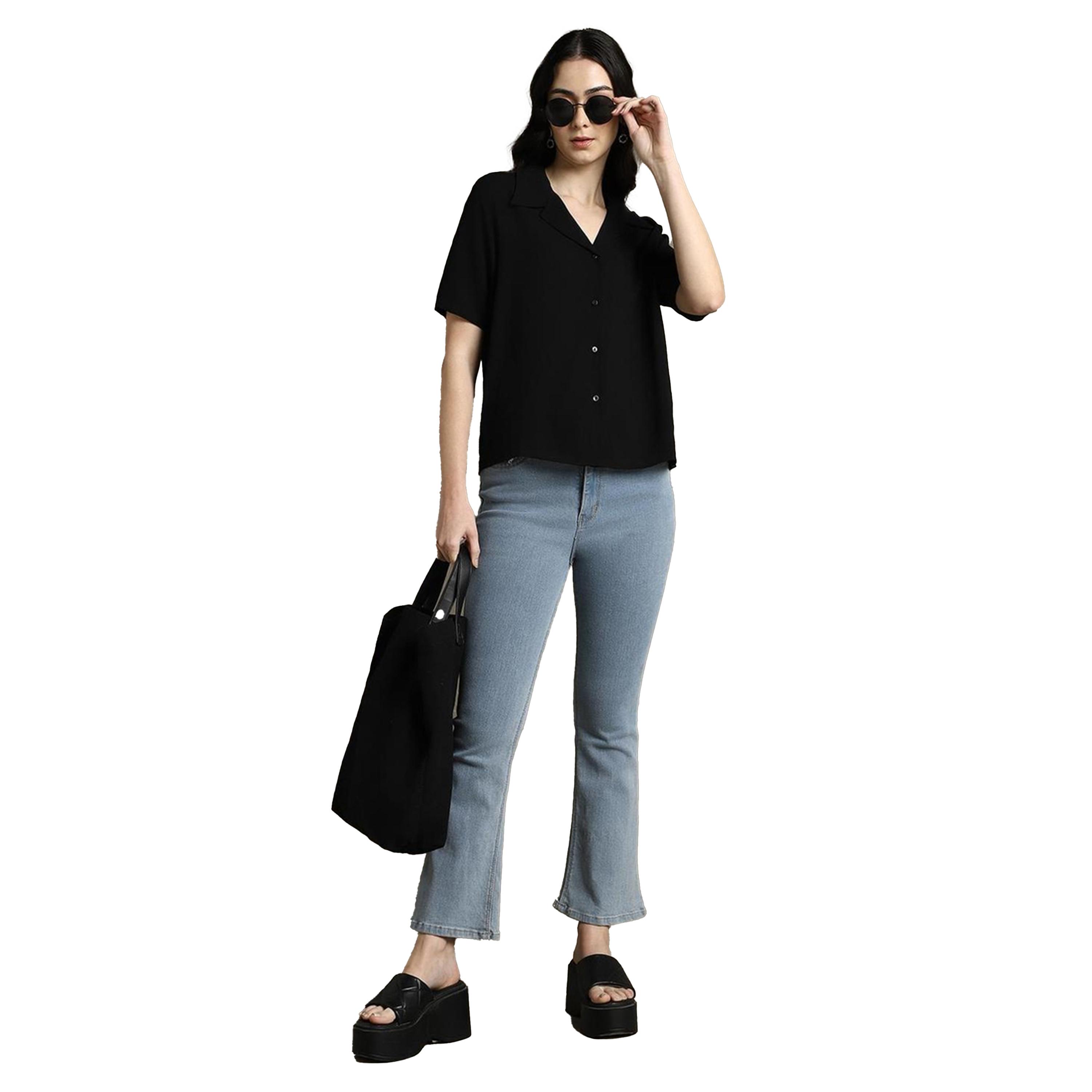 دينيس لينغو × ستايلي-  قميص كاجوال بياقة واسعة-women-clothing-shirtsandblouses-shirts-image-5