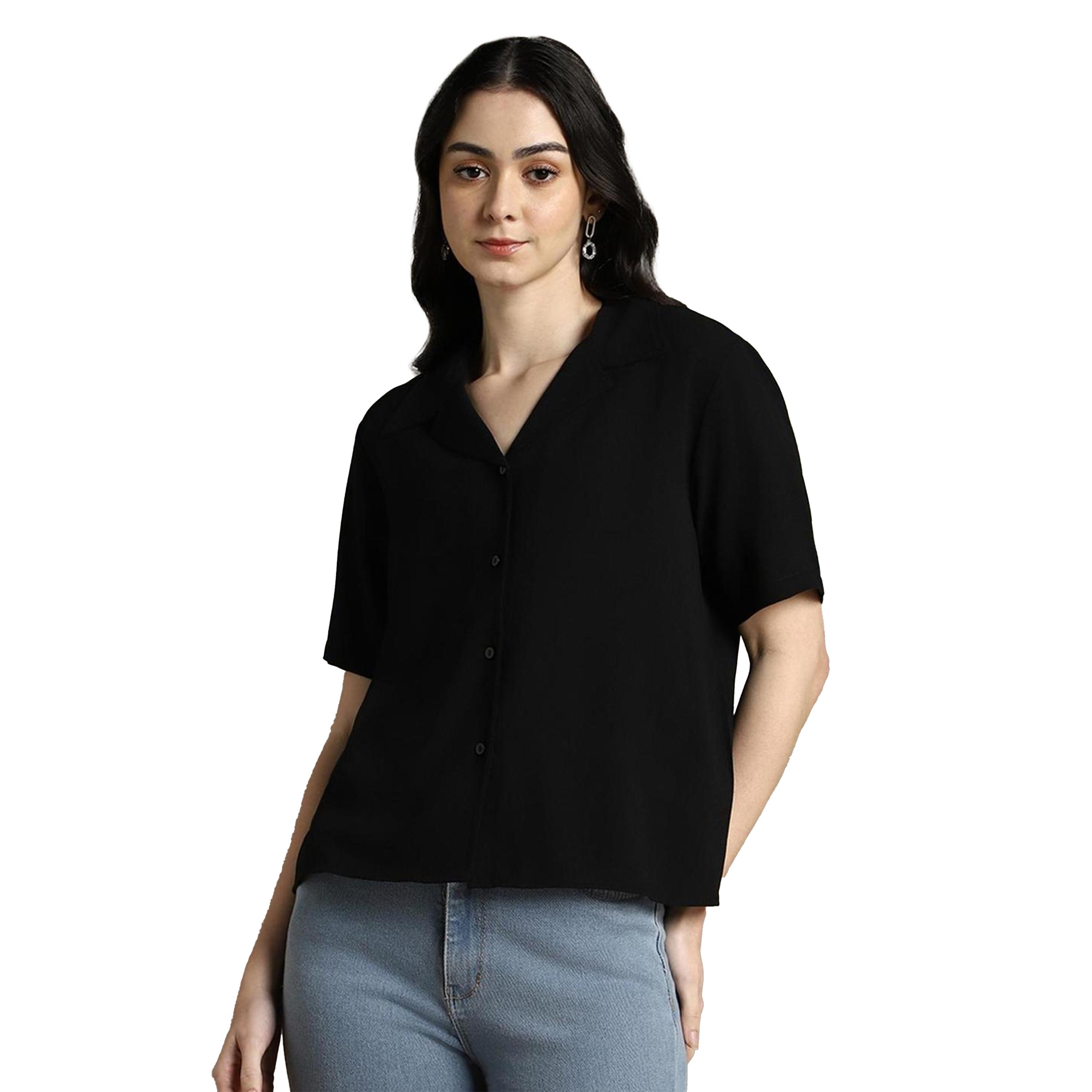 دينيس لينغو × ستايلي-  قميص كاجوال بياقة واسعة-women-clothing-shirtsandblouses-shirts-image-6