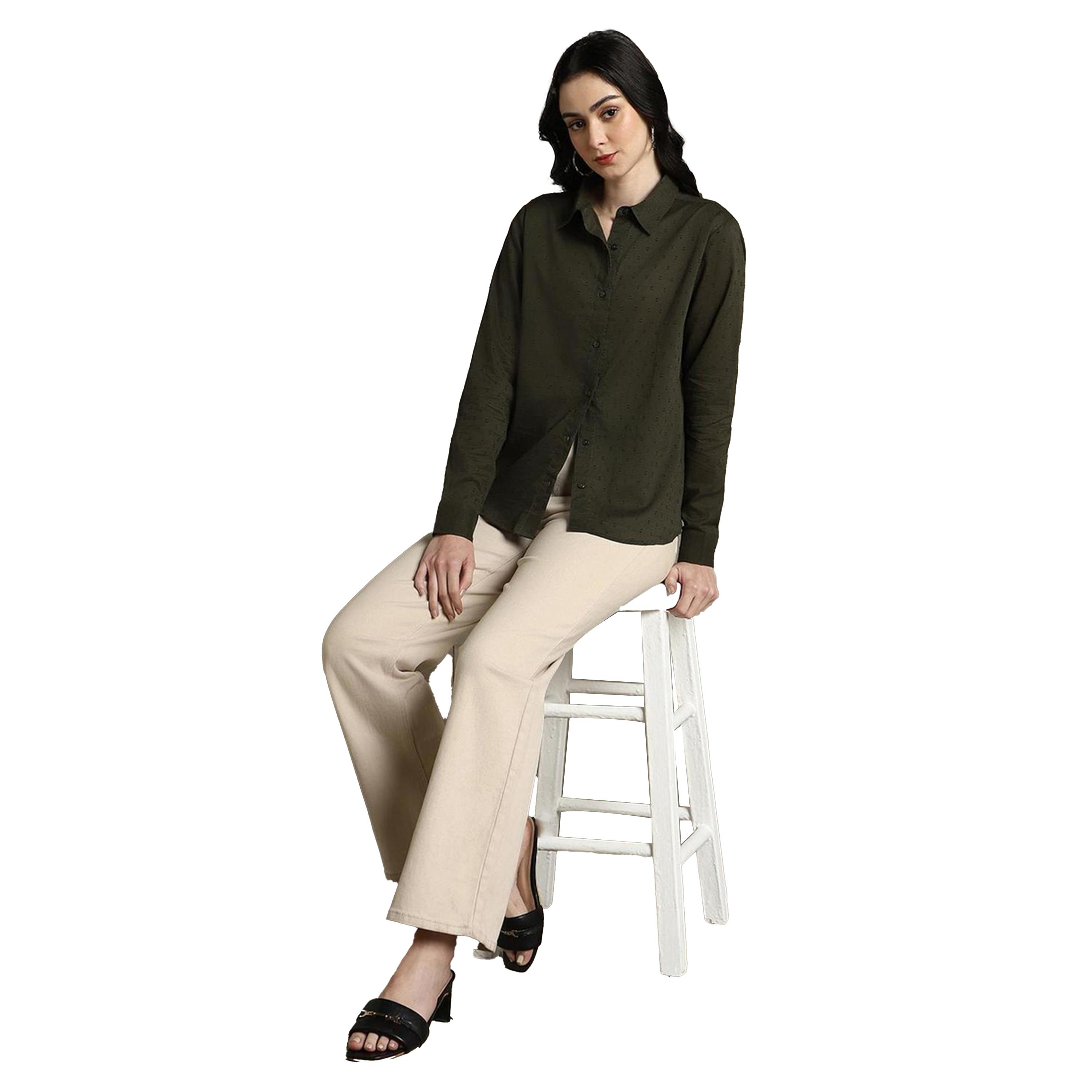 Dennis Lingo X Styli Spread Collar Textured Cotton Casual Shirt-women-clothing-shirtsandblouses-shirts-image-5