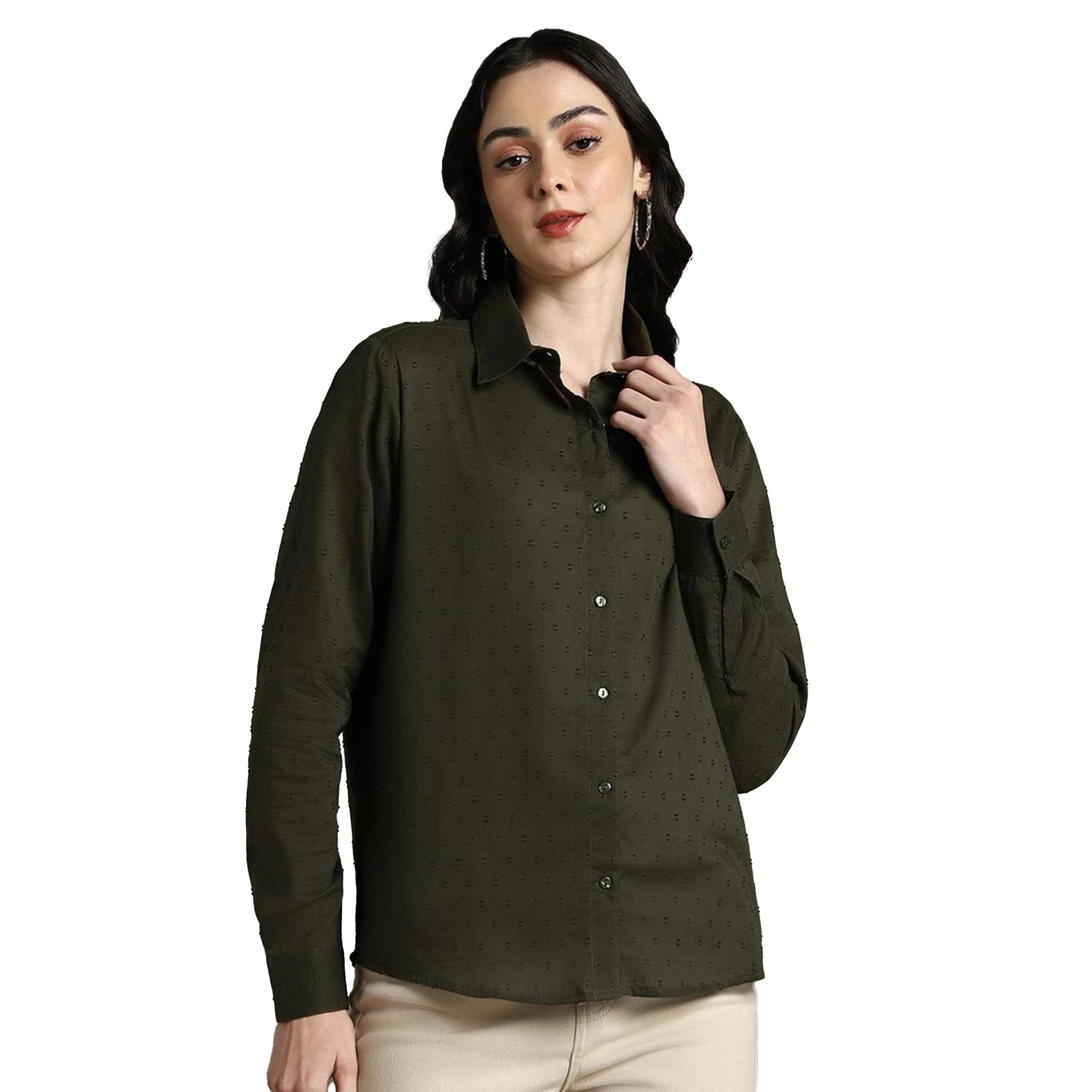 Dennis Lingo X Styli Spread Collar Textured Cotton Casual Shirt-women-clothing-shirtsandblouses-shirts-image-6