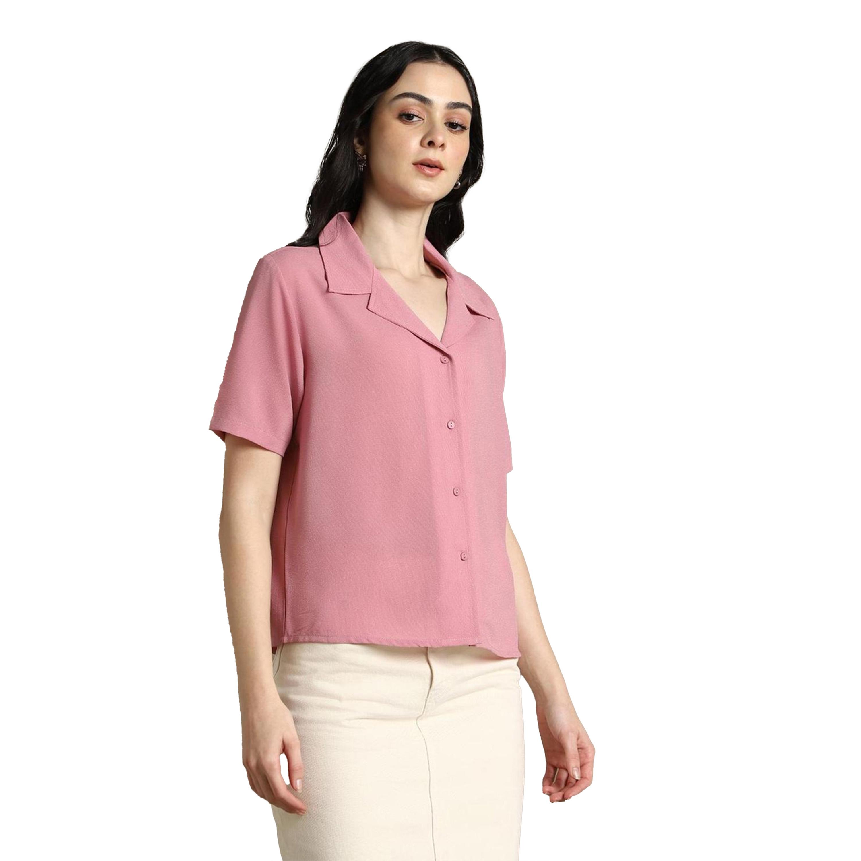 دينيس لينغو × ستايلي-  قميص كاجوال ياقة كوبية-women-clothing-shirtsandblouses-shirts-image-2