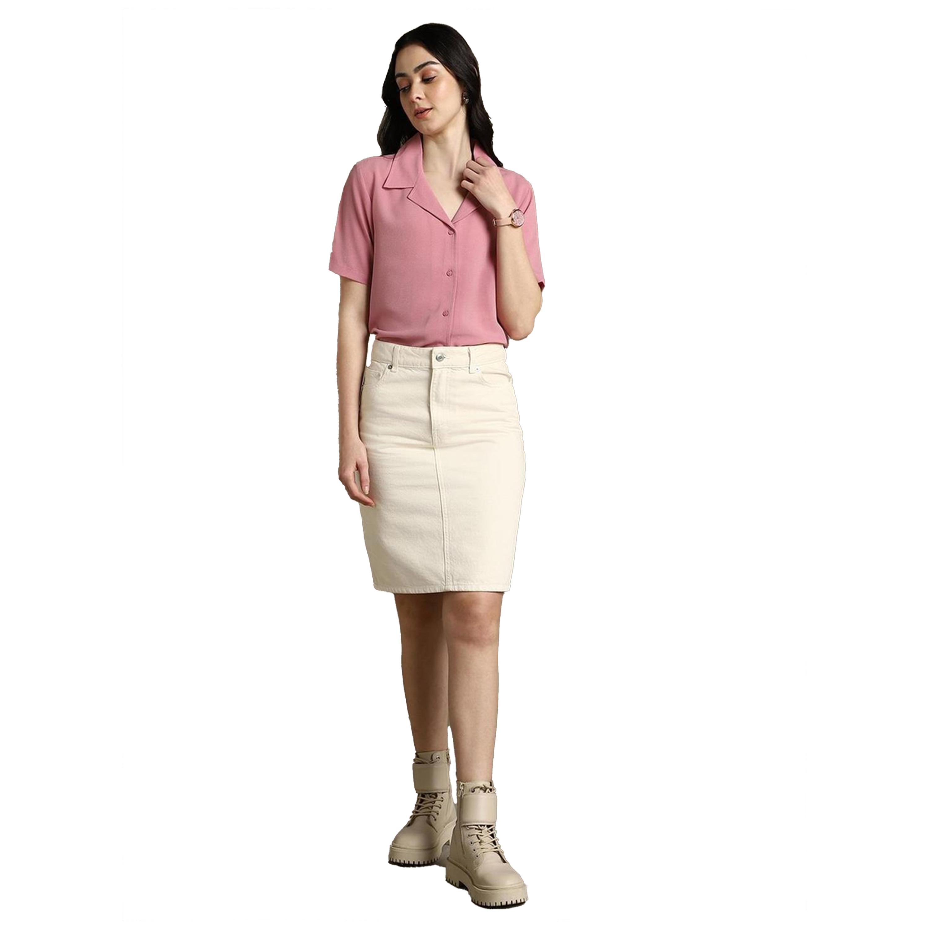 دينيس لينغو × ستايلي-  قميص كاجوال ياقة كوبية-women-clothing-shirtsandblouses-shirts-image-5