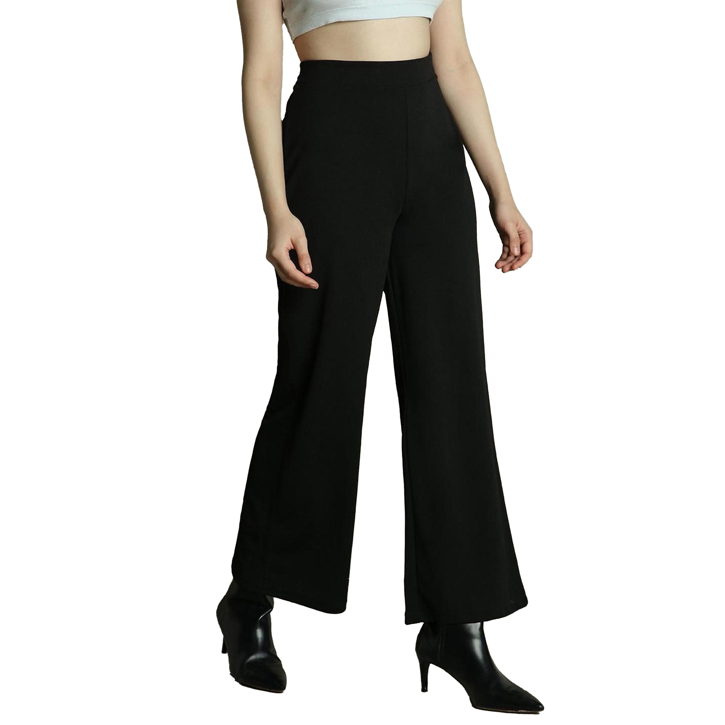Dennis Lingo X Styli Solid Flared Trousers-women-clothing-bottoms-trousers-image-2