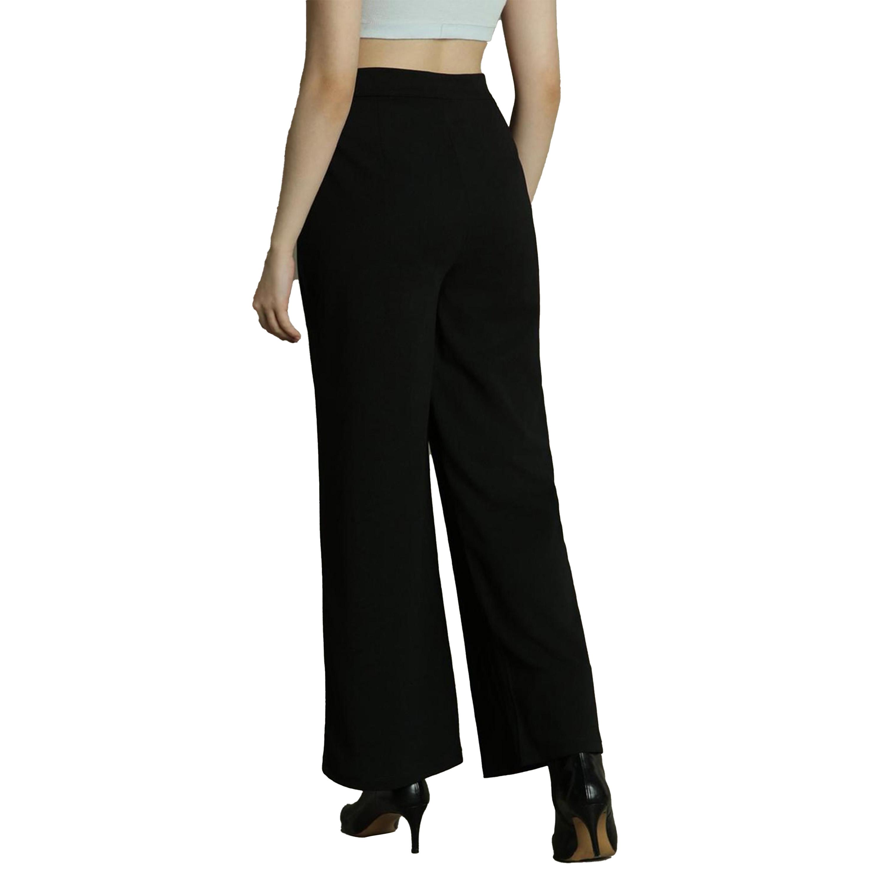Dennis Lingo X Styli Solid Flared Trousers-women-clothing-bottoms-trousers-image-3