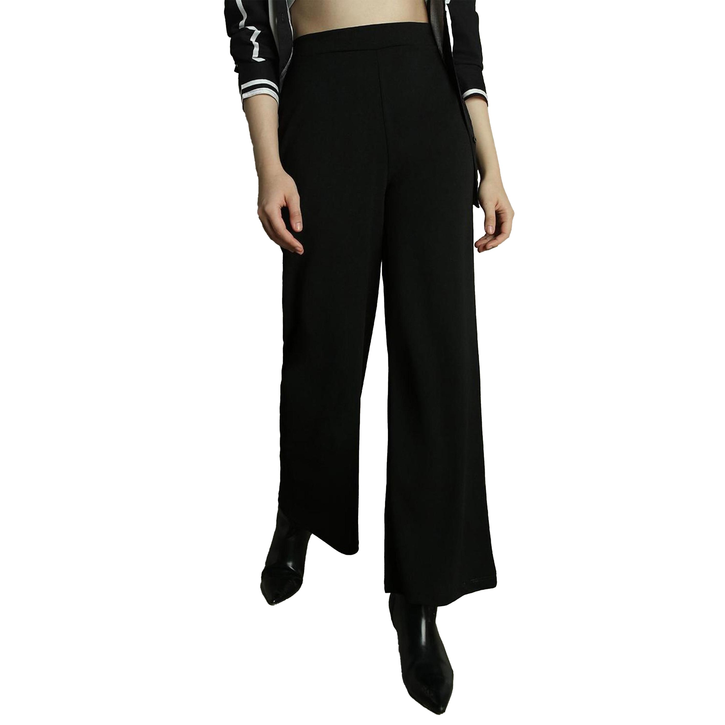 Dennis Lingo X Styli Solid Flared Trousers-women-clothing-bottoms-trousers-image-5