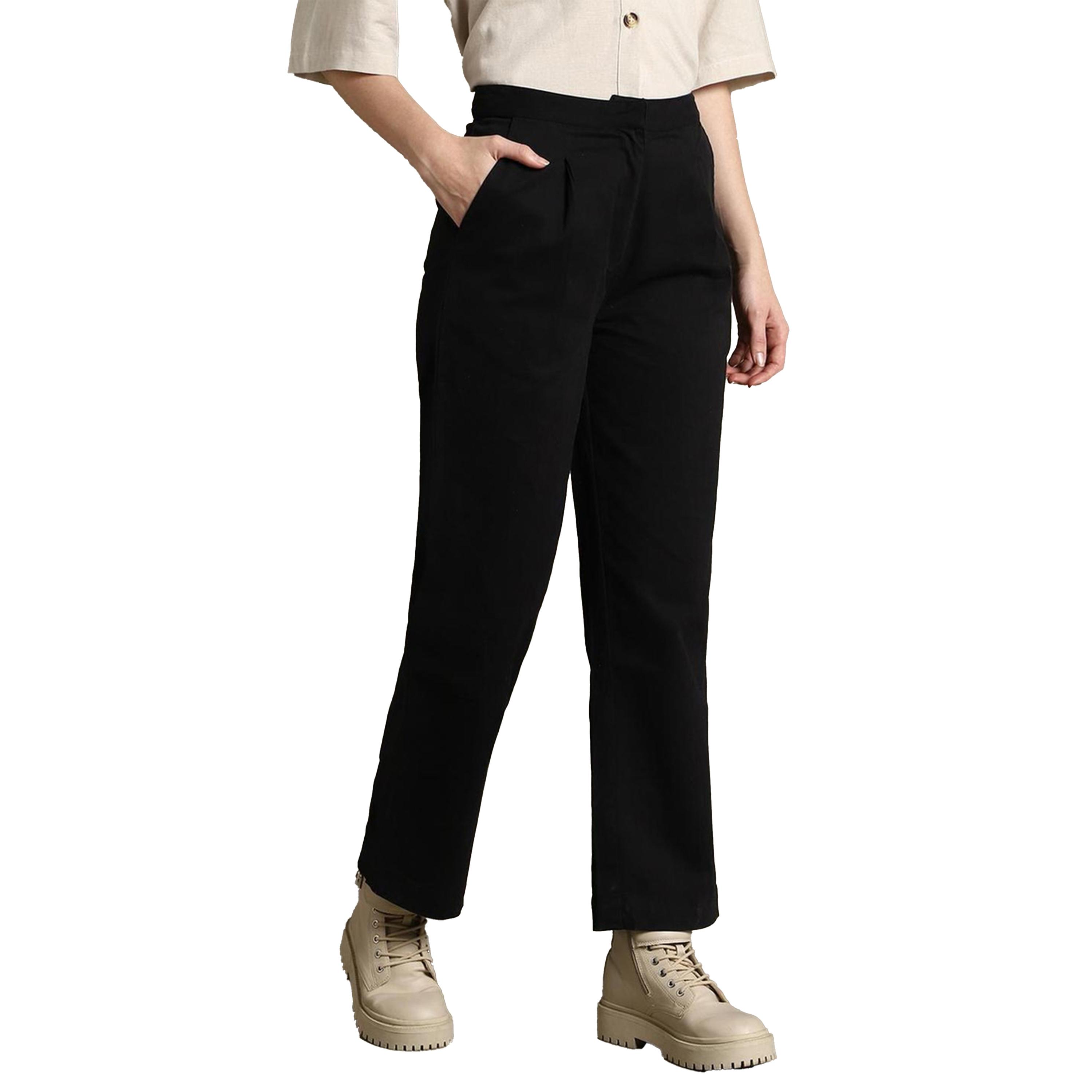 دينيس لينغو × ستايلي-  بنطال متوسط ​​الارتفاع قصّة مستقيمة-women-clothing-bottoms-trousers-image-2