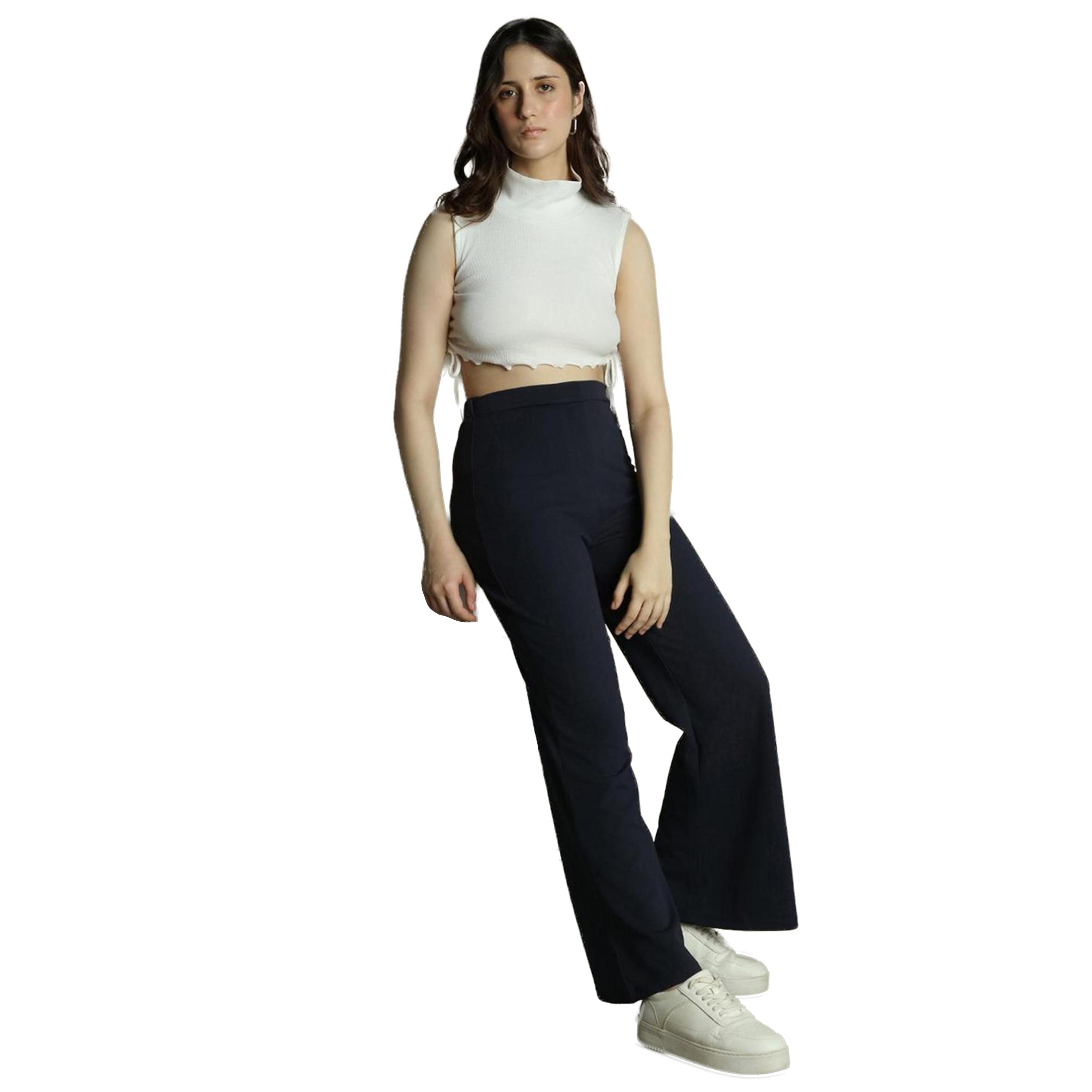 دينيس لينغو × ستايلي-  بنطال واسع متوسط ​​الارتفاع-women-clothing-bottoms-trousers-image-1