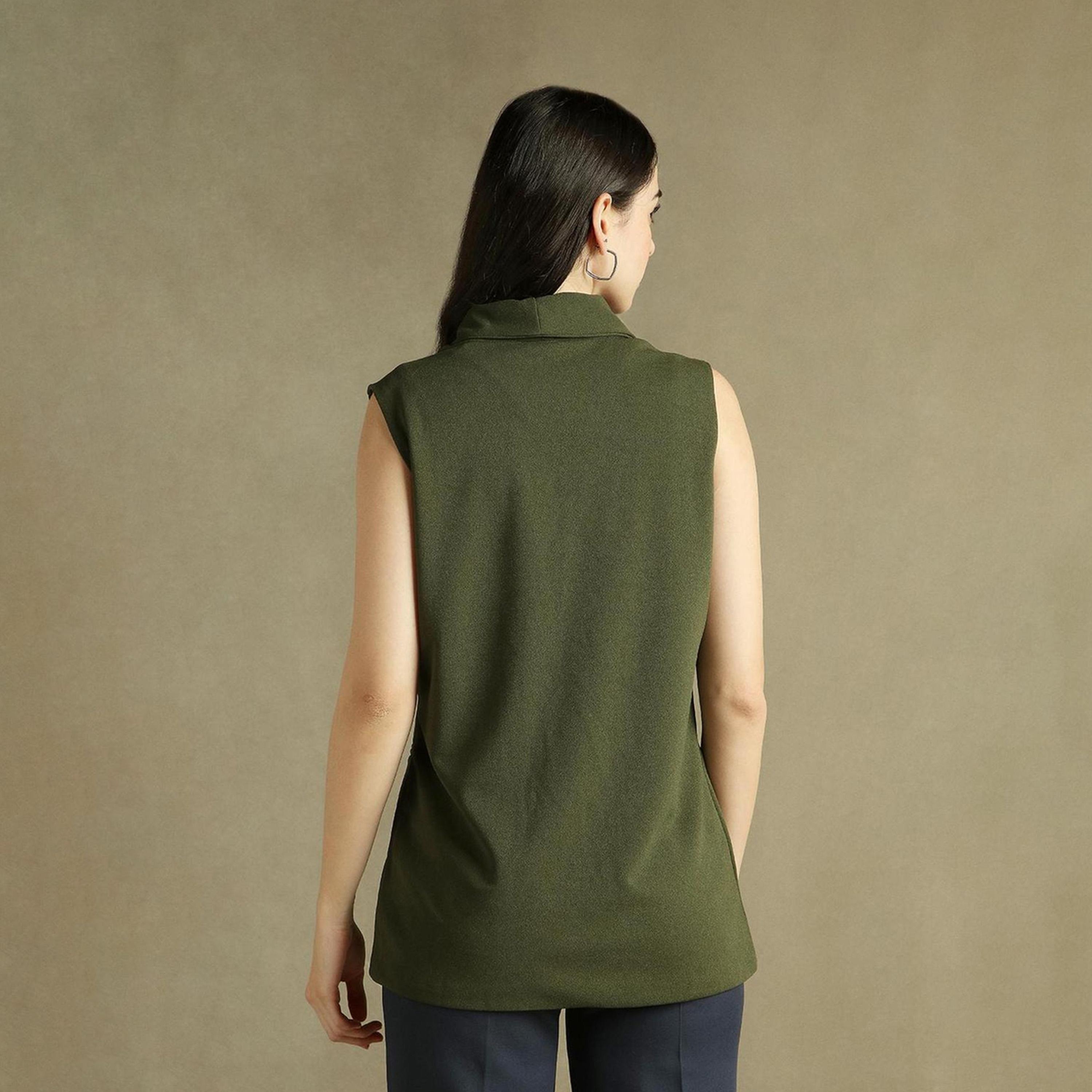 دينيس لينغو× ستايلي-  سترة بلا أكمام مزدوجة الصدر للنساء-women-clothing-coatsandjackets-blazers-image-3