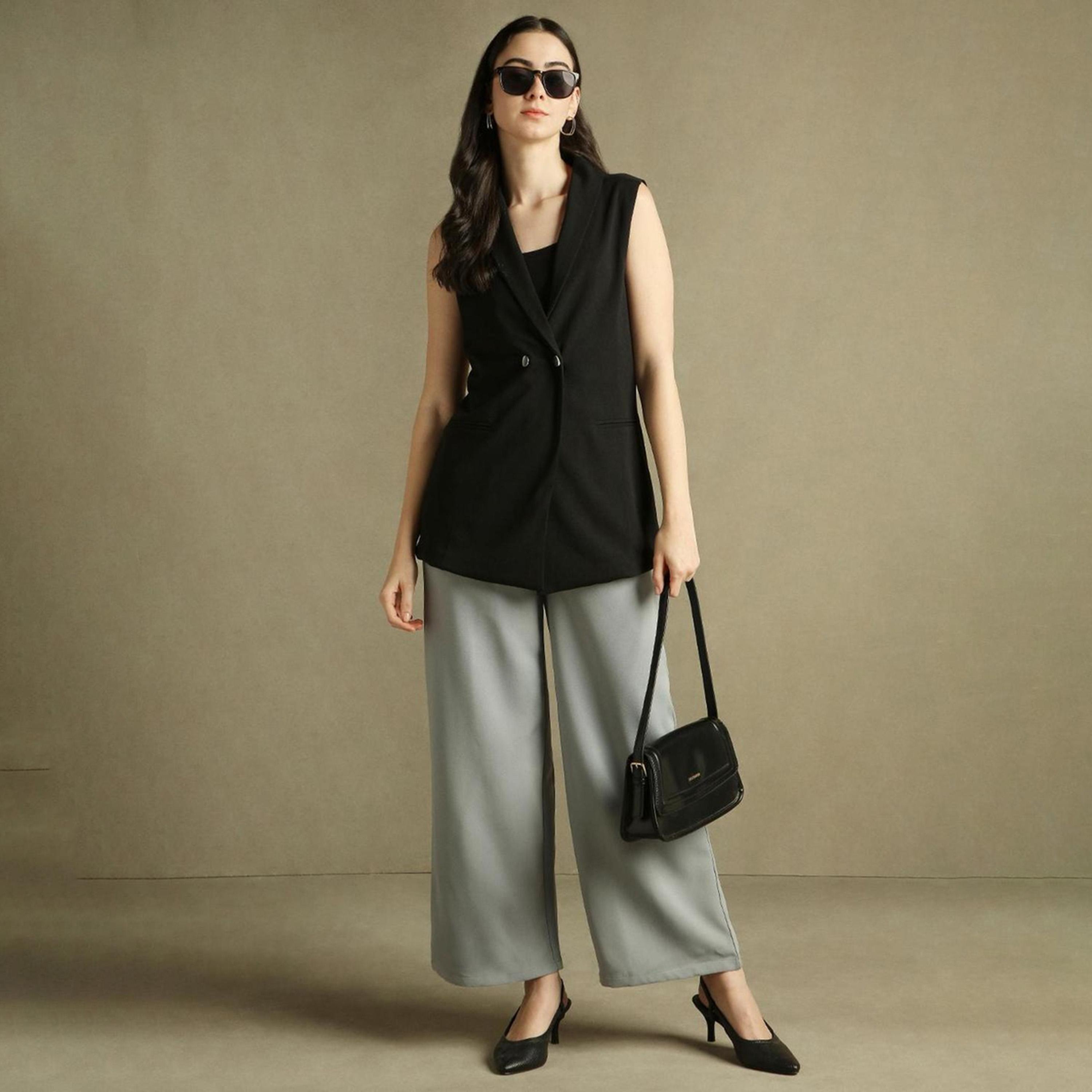 دينيس لينغو× ستايلي-  سترة بلا أكمام مزدوجة الصدر للنساء-women-clothing-coatsandjackets-blazers-image-3