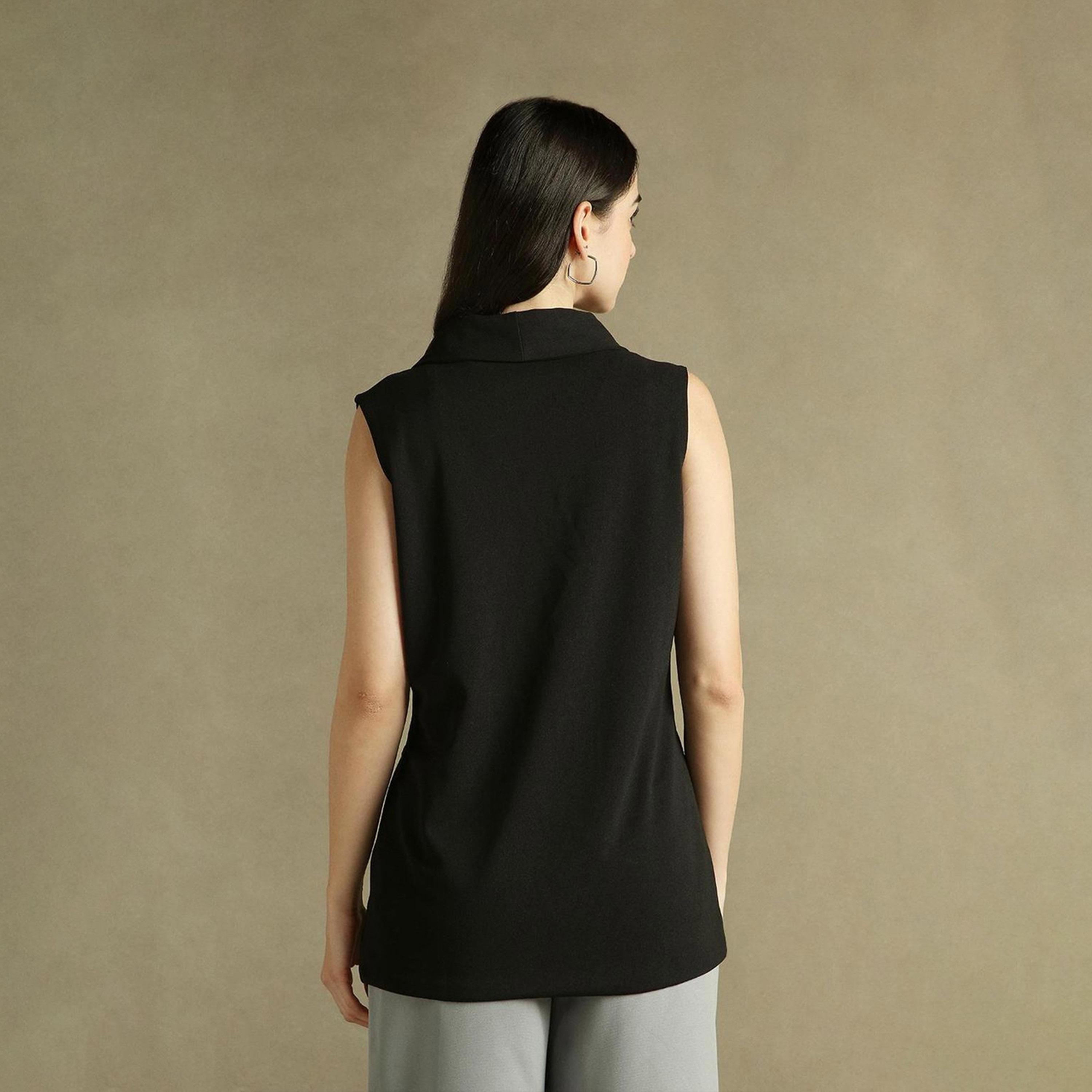 دينيس لينغو× ستايلي-  سترة بلا أكمام مزدوجة الصدر للنساء-women-clothing-coatsandjackets-blazers-image-6