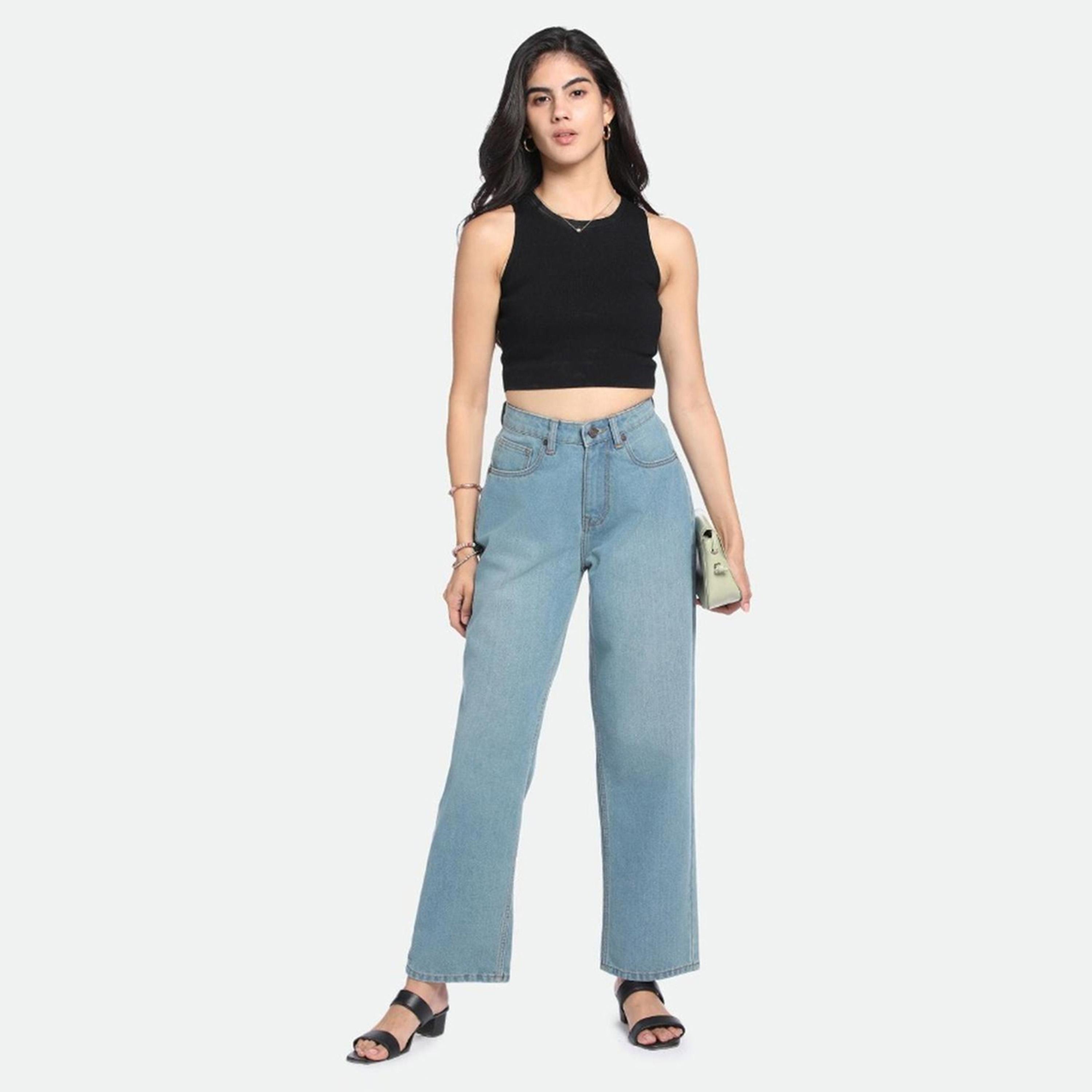 Dennis Lingo X Styli DL Woman Relaxed Fit High-Rise Clean Look Stretchable Jeans-women-clothing-bottoms-jeans-image-1