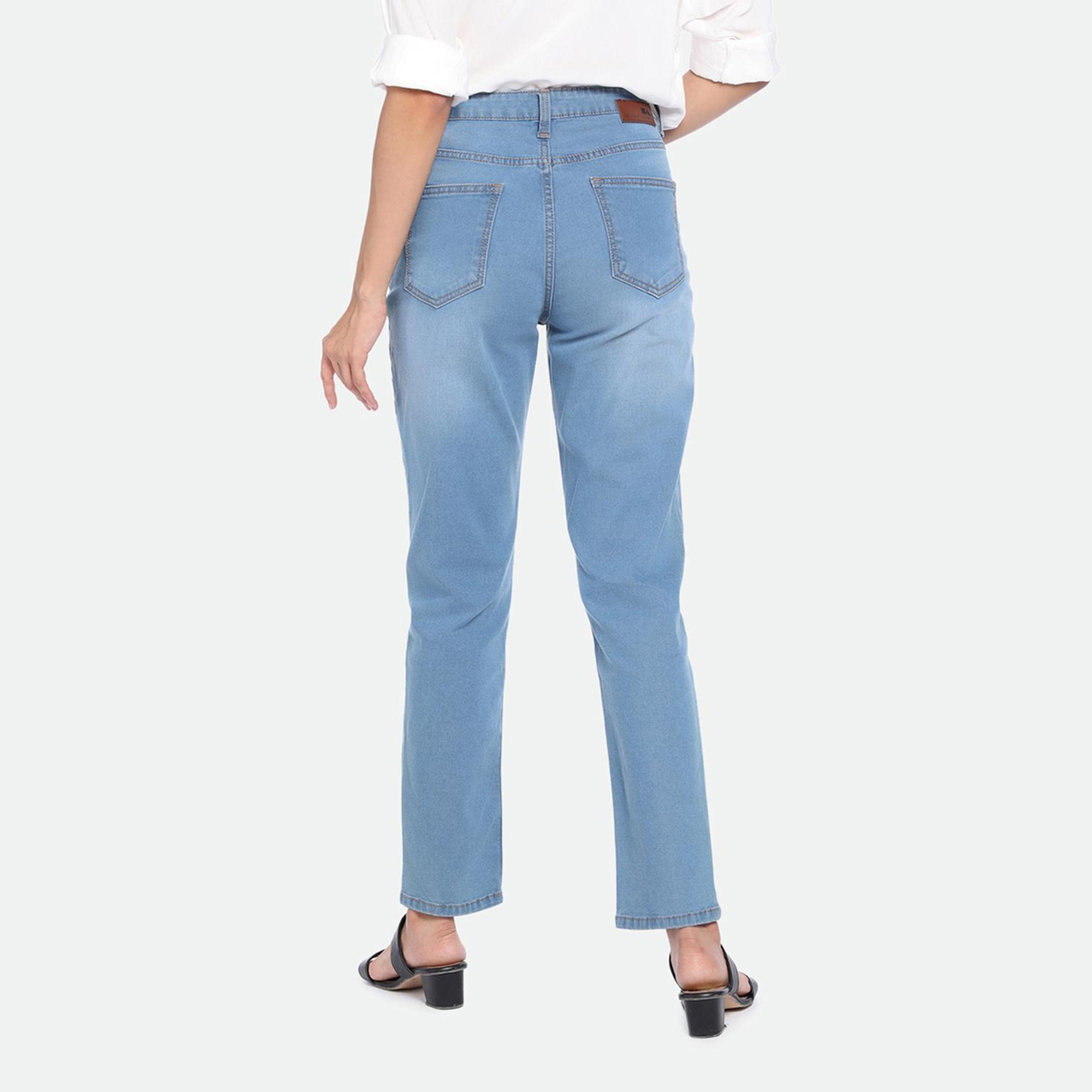 دينيس لينغو× ستايلي-  بنطال جينز للنساء قصة ضيقة وخفيف الوزن وقابل للتمدد-women-clothing-bottoms-jeans-image-4
