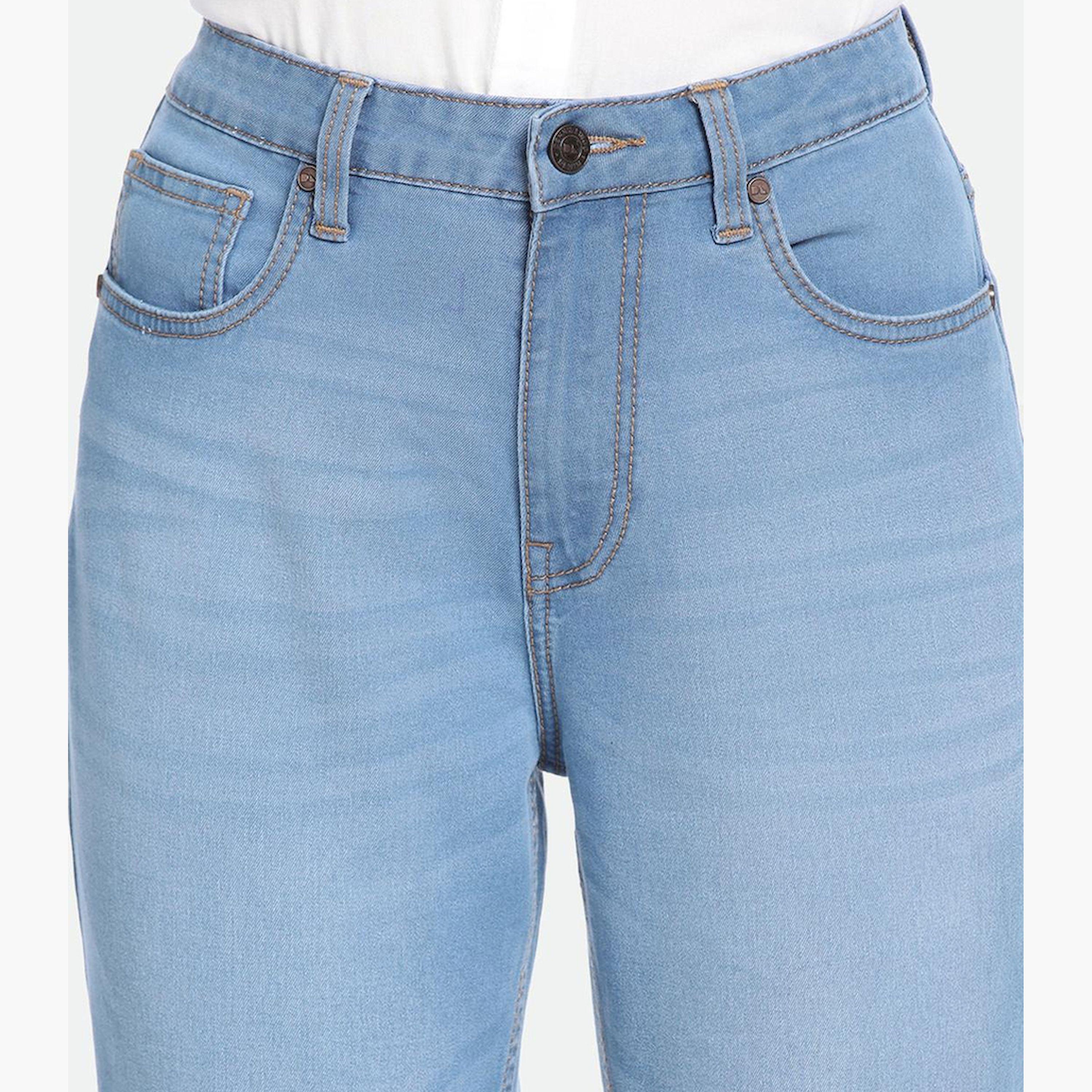 دينيس لينغو× ستايلي-  بنطال جينز للنساء قصة ضيقة وخفيف الوزن وقابل للتمدد-women-clothing-bottoms-jeans-image-5