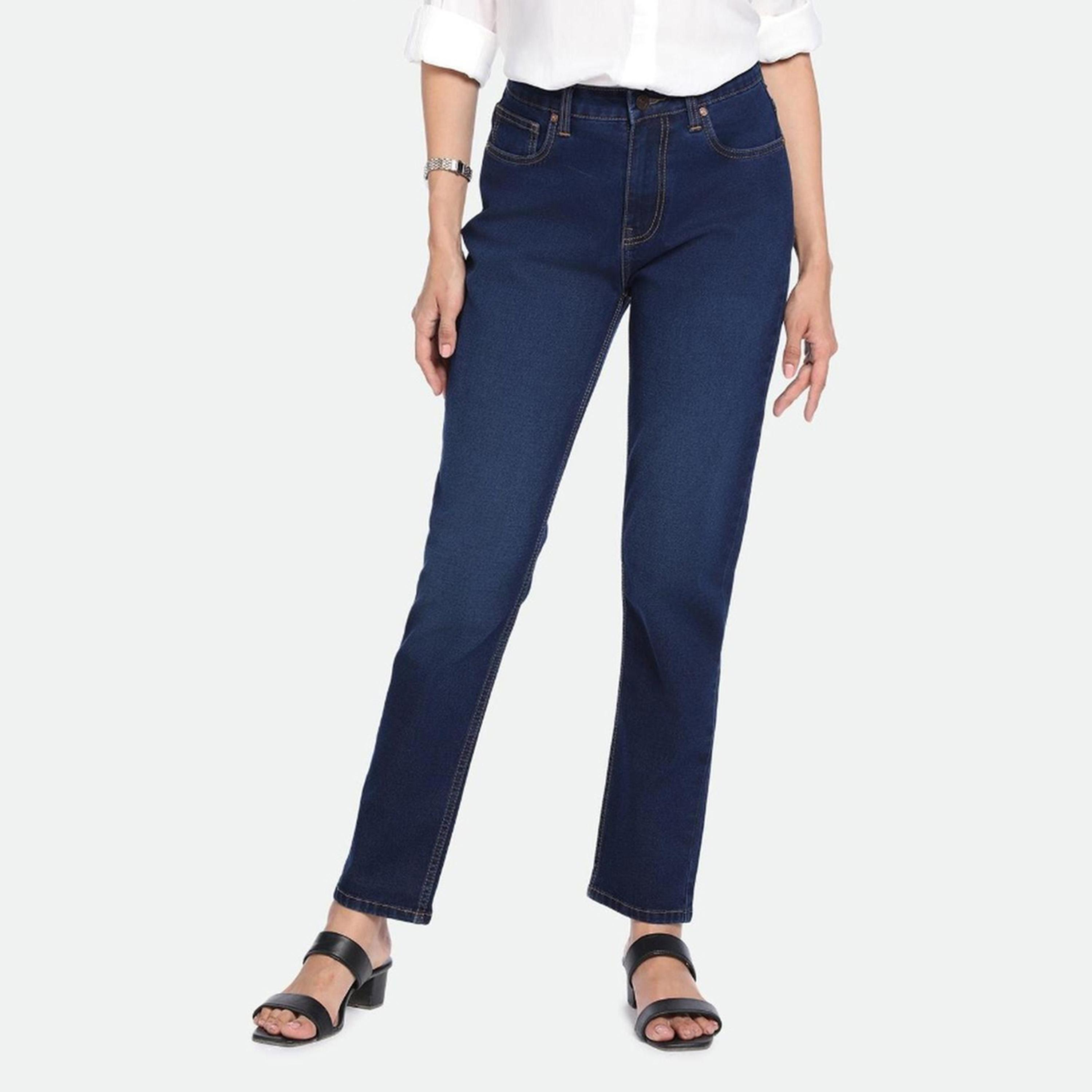 دينيس لينغو× ستايلي-  بنطال جينز نسائي مقاس نحيف مطاطي-women-clothing-bottoms-jeans-image-2