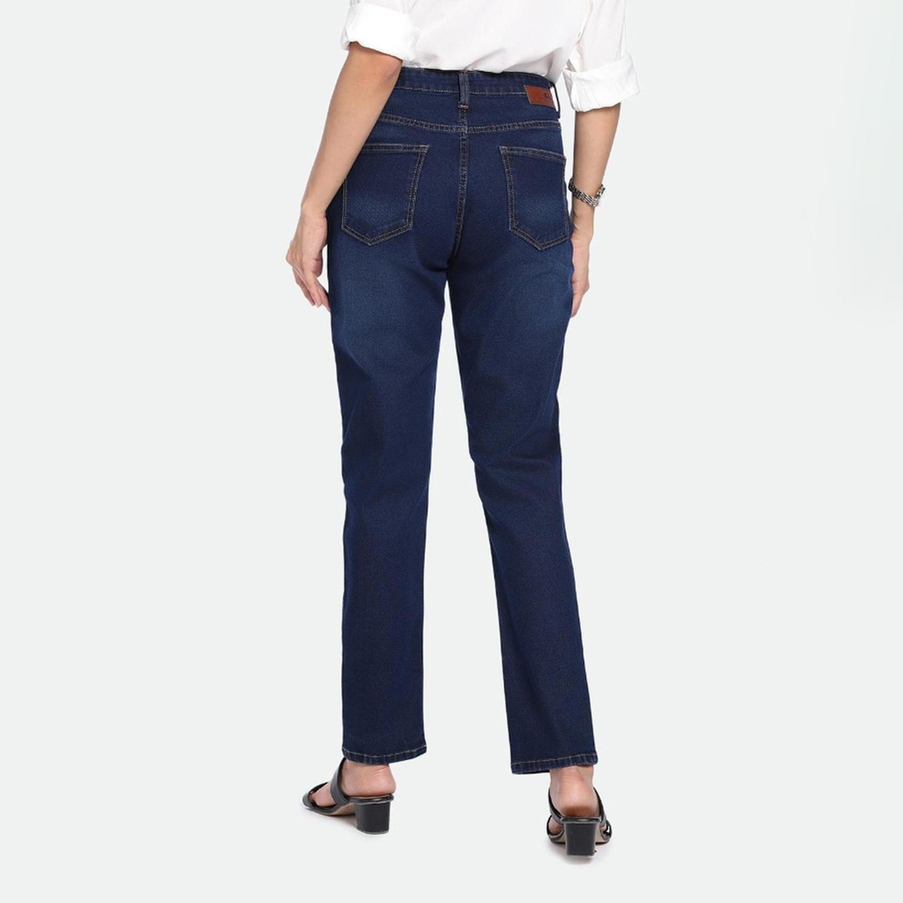 دينيس لينغو× ستايلي-  بنطال جينز نسائي مقاس نحيف مطاطي-women-clothing-bottoms-jeans-image-4