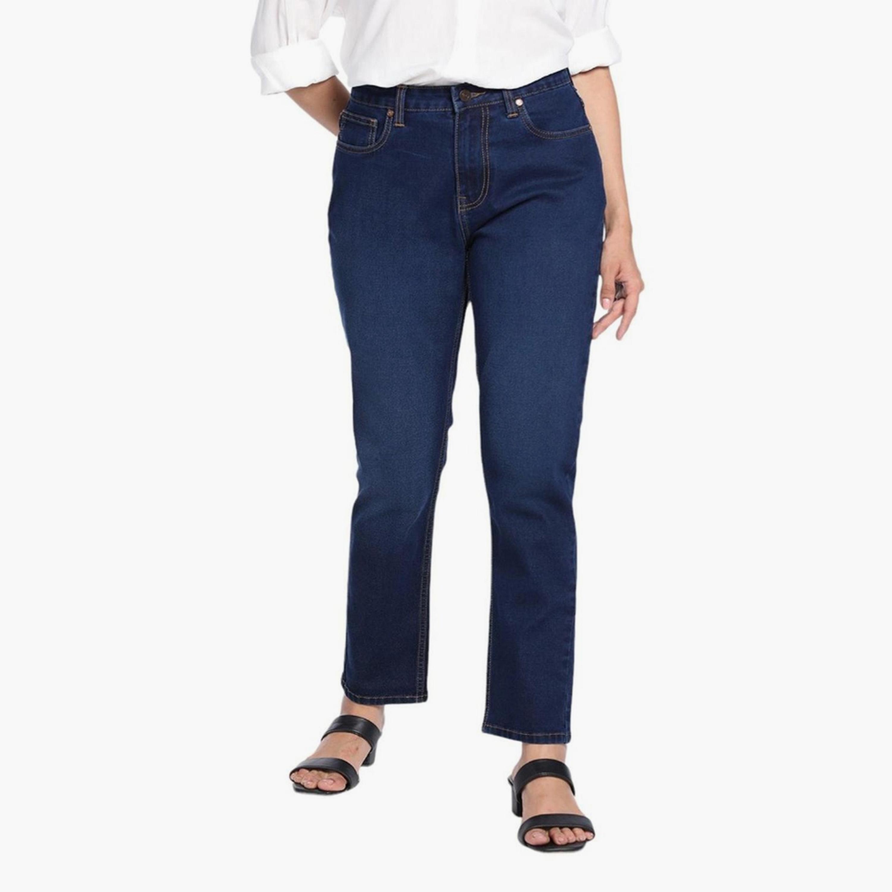 دينيس لينغو× ستايلي-  بنطال جينز نسائي مقاس نحيف مطاطي-women-clothing-bottoms-jeans-image-5