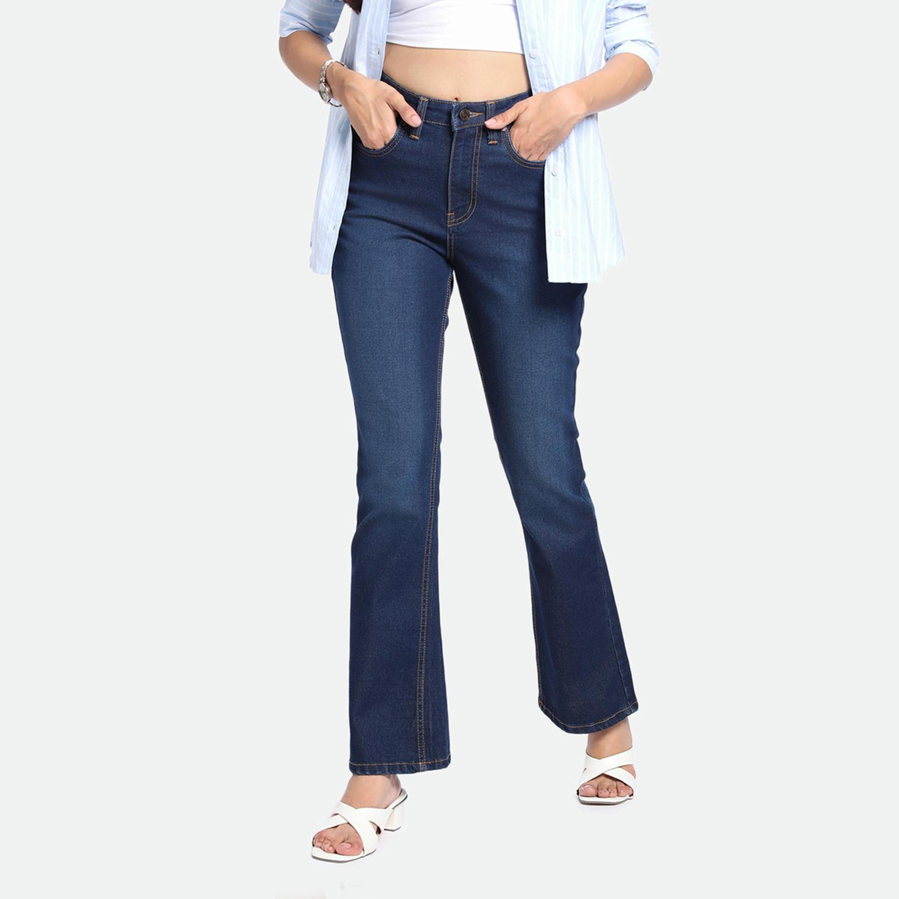 Dennis Lingo X Styli DL Woman Bootcut High-Rise Light Fade Stretchable Jeans-women-clothing-bottoms-jeans-image-1