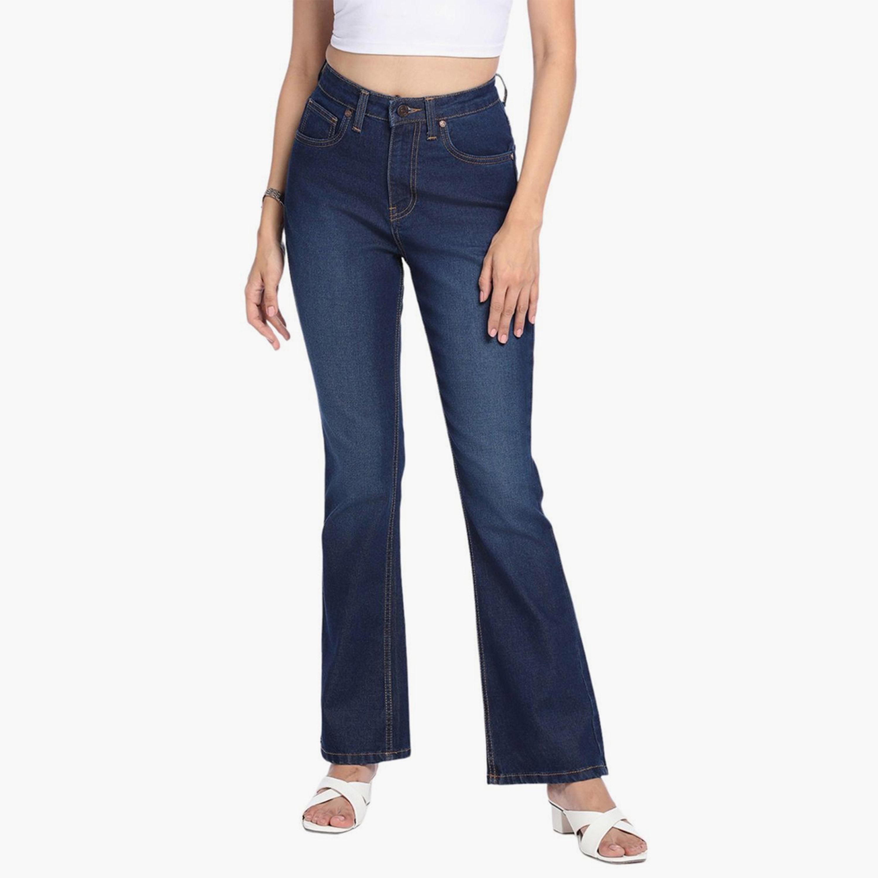 دينيس لينغو× ستايلي-  بنطال جينز للنساء بخصر عالٍ وقصة واسعة قابلة للتمدد-women-clothing-bottoms-jeans-image-7