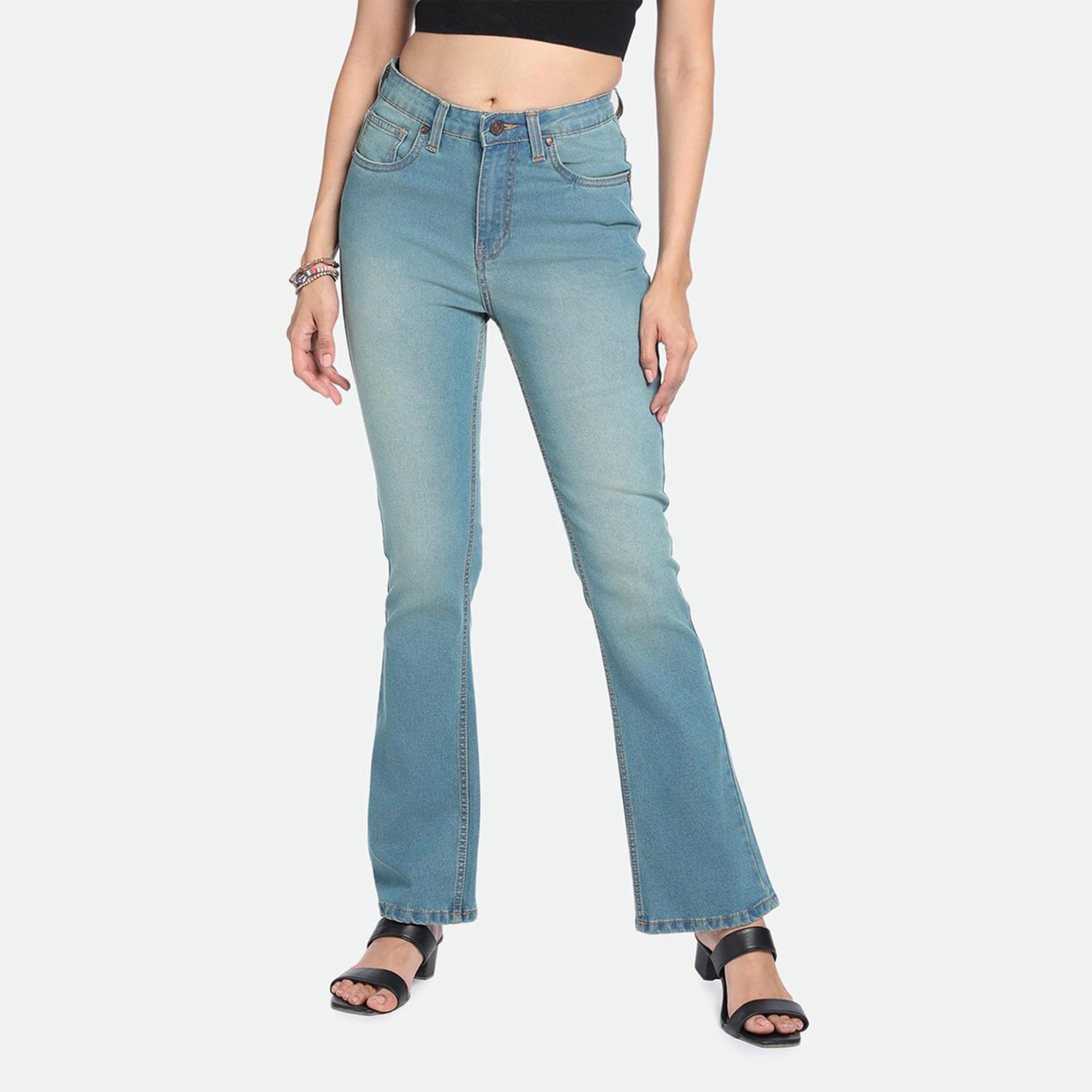 Dennis Lingo X Styli DL Woman Bootcut High-Rise Clean Look Light Fade Stretchable Jeans-women-clothing-bottoms-jeans-image-2