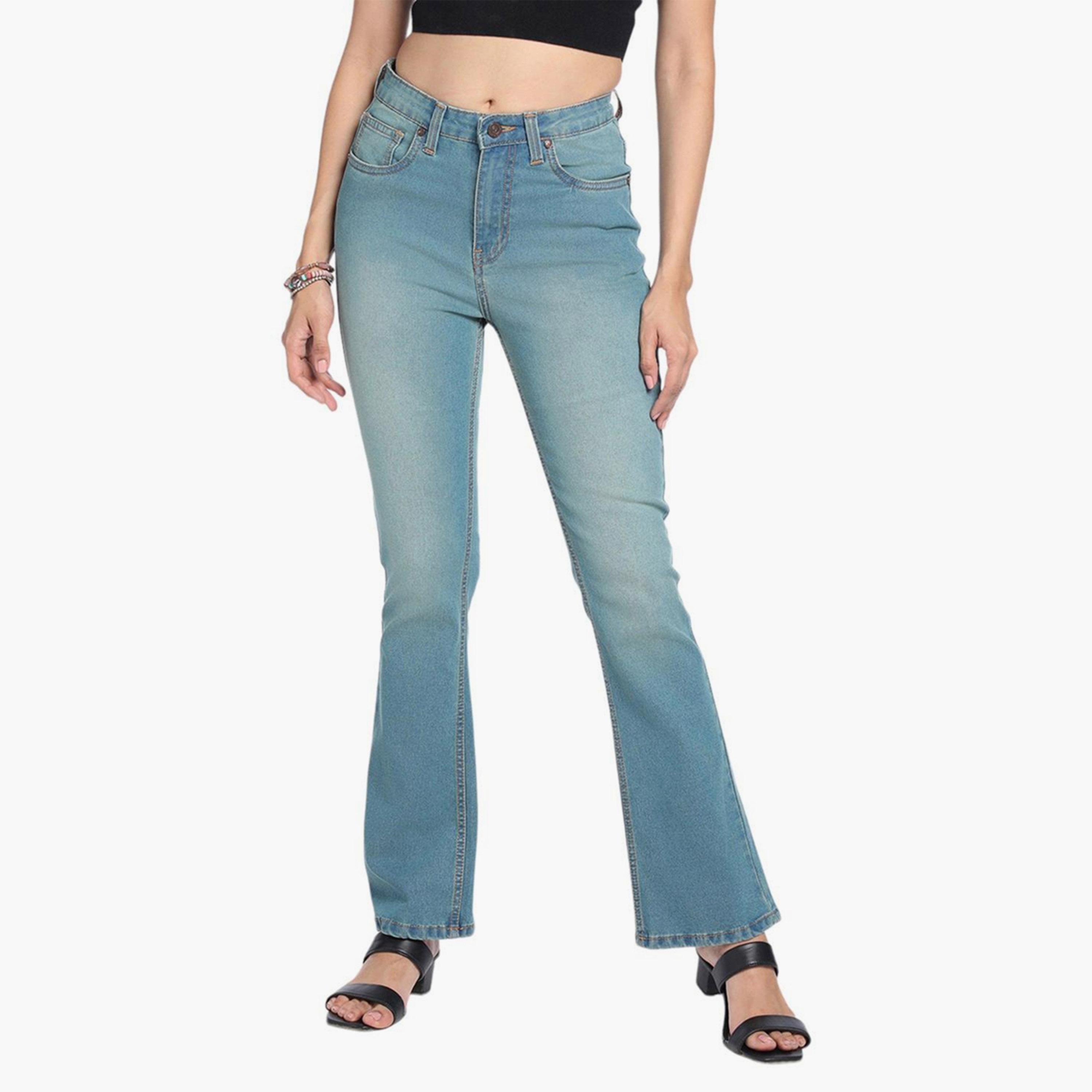 Dennis Lingo X Styli DL Woman Bootcut High-Rise Clean Look Light Fade Stretchable Jeans-women-clothing-bottoms-jeans-image-7