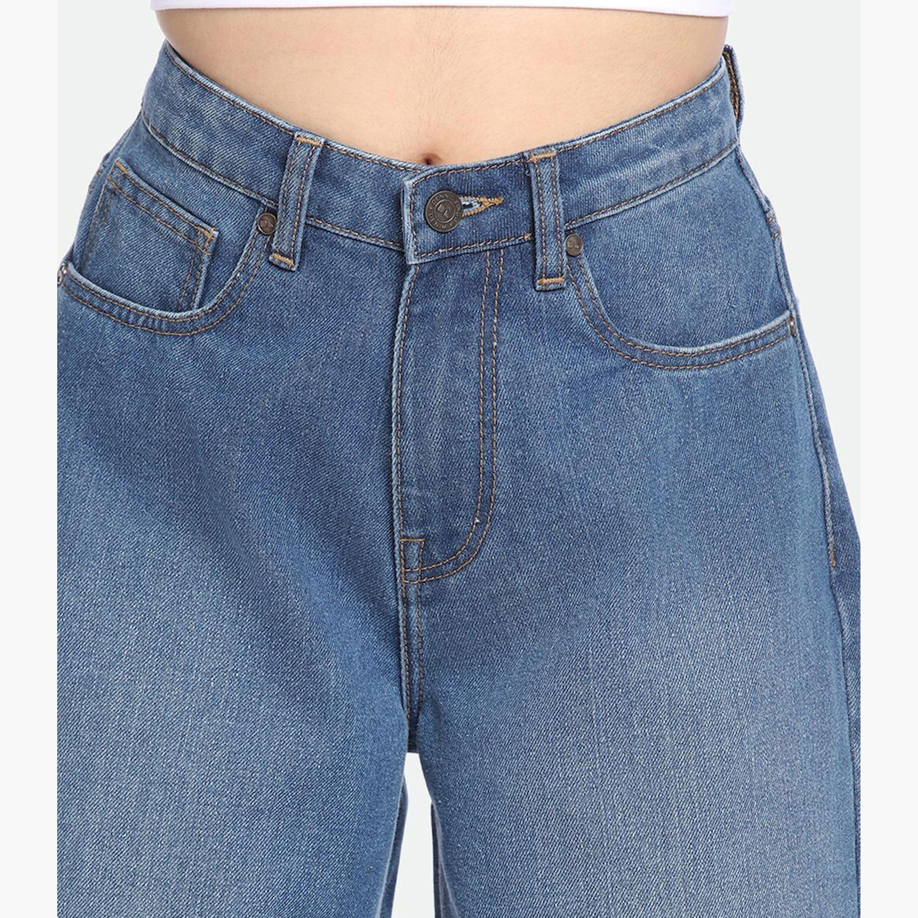 دينيس لينغو× ستايلي-  بنطال جينز نسائي قطن خالص ذو مقاس مريح وخفيف الوزن-women-clothing-bottoms-jeans-image-5