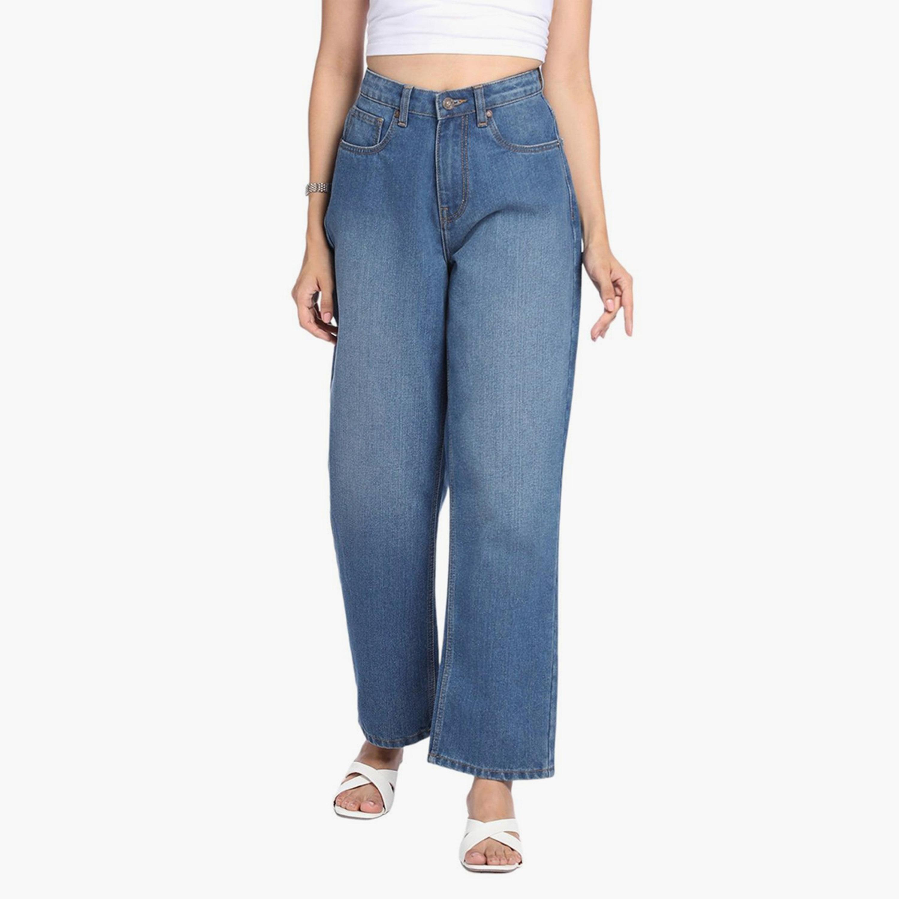 دينيس لينغو× ستايلي-  بنطال جينز نسائي قطن خالص ذو مقاس مريح وخفيف الوزن-women-clothing-bottoms-jeans-image-7