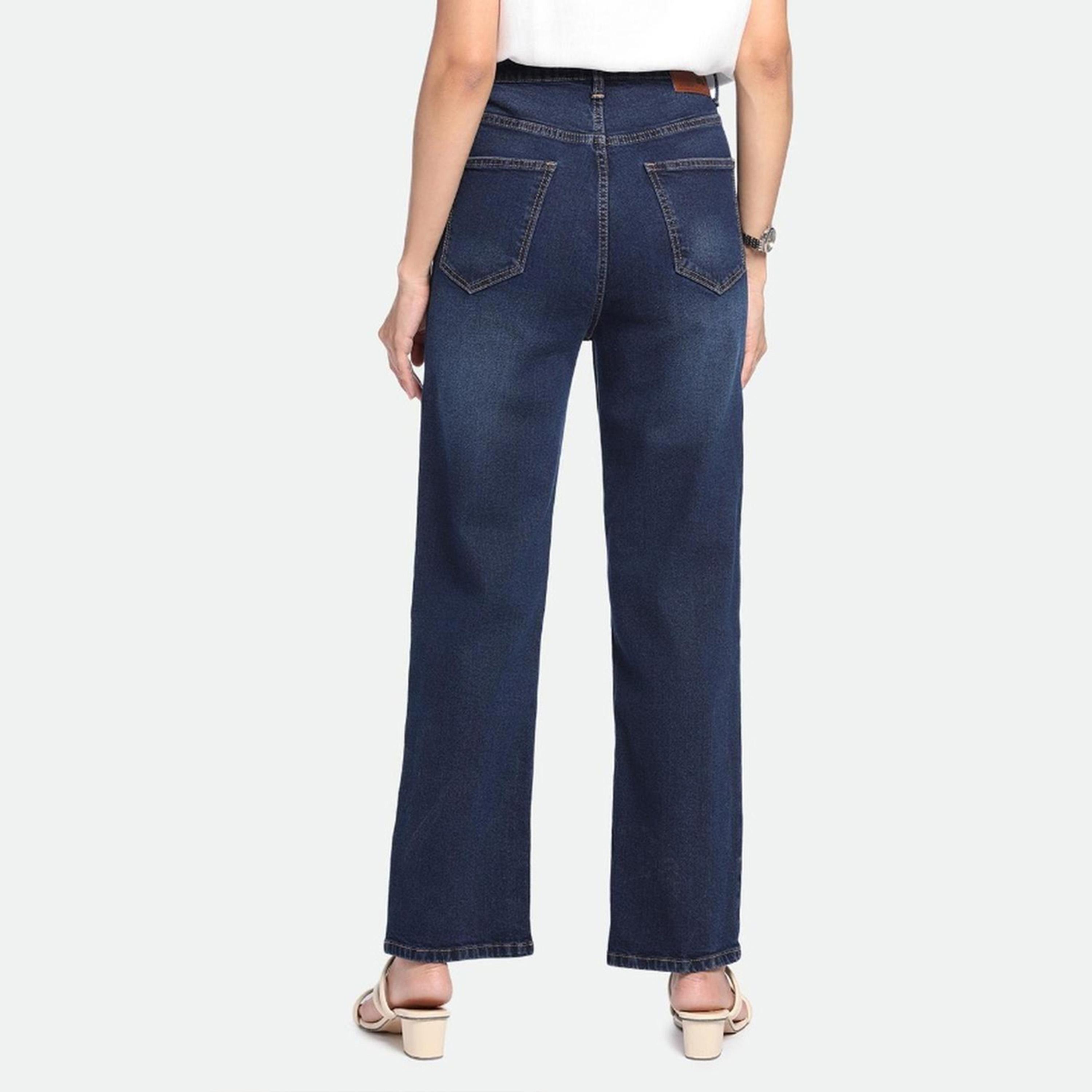 دينيس لينغو× ستايلي-  بنطال جينز للنساء ذو قصة مستقيمة وخفيف الوزن وقابل للتمدد-women-clothing-bottoms-jeans-image-6