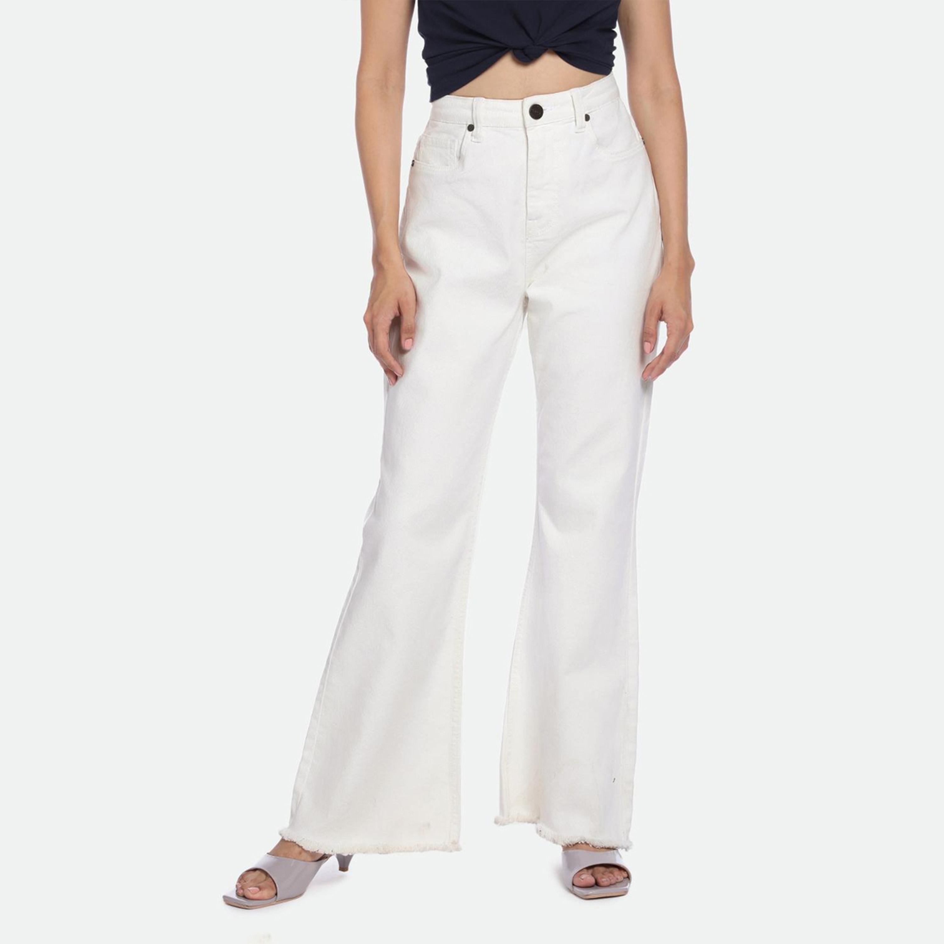 دينيس لينغو× ستايلي-  بنطال جينز للنساء خصر عالي قابل للتمدد-women-clothing-bottoms-jeans-image-2