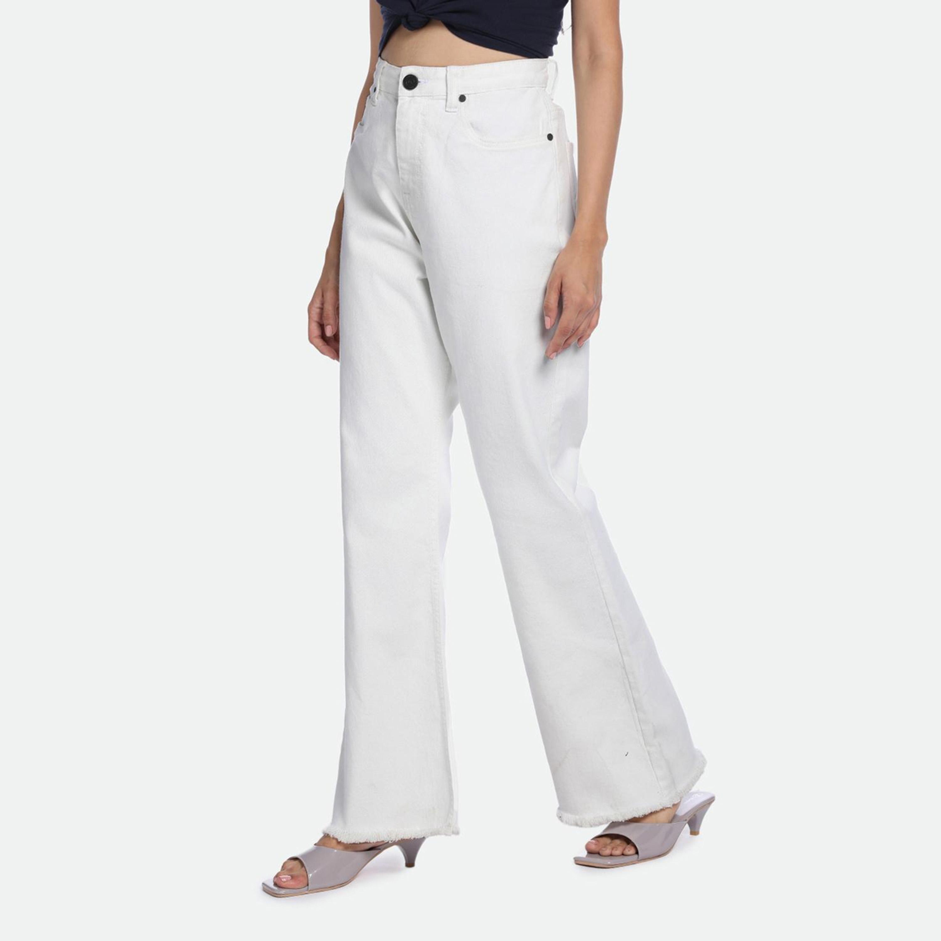 دينيس لينغو× ستايلي-  بنطال جينز للنساء خصر عالي قابل للتمدد-women-clothing-bottoms-jeans-image-3