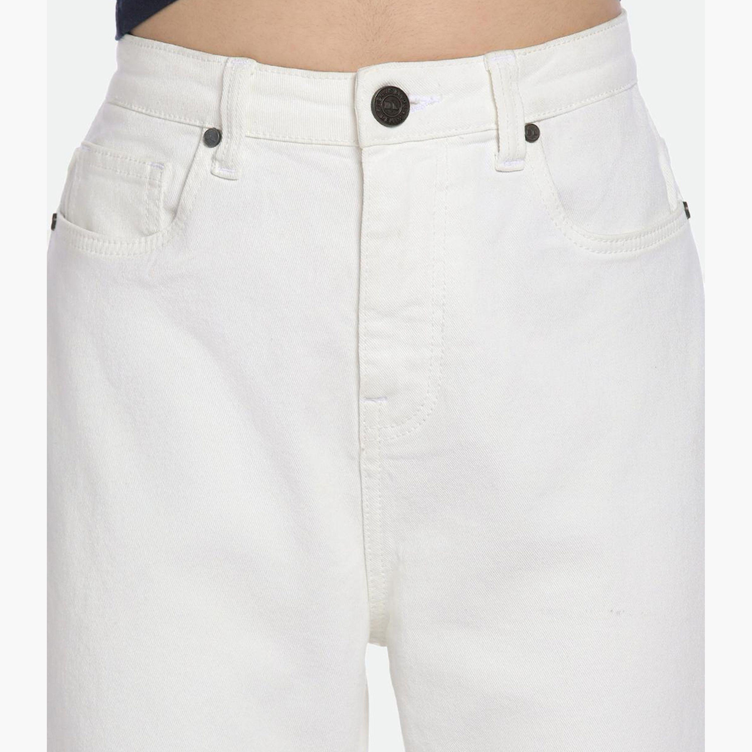 دينيس لينغو× ستايلي-  بنطال جينز للنساء خصر عالي قابل للتمدد-women-clothing-bottoms-jeans-image-5