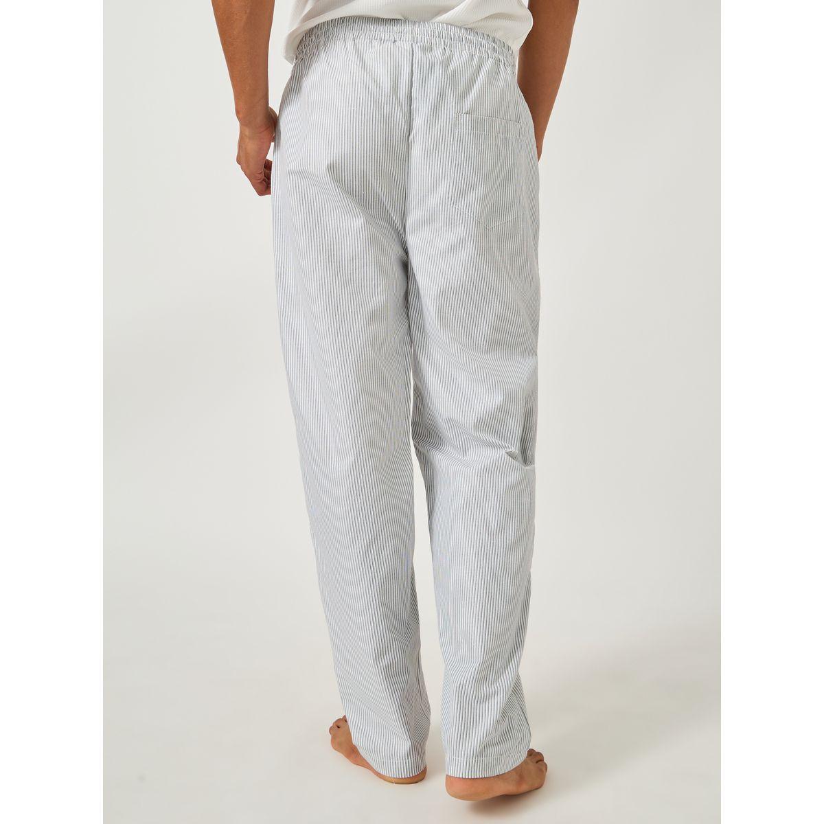 بنطال بيجاما مخطط بأرجل مستقيمة ورباط خصر-men-clothing-nightwear-pyjamaandshorts-image-5