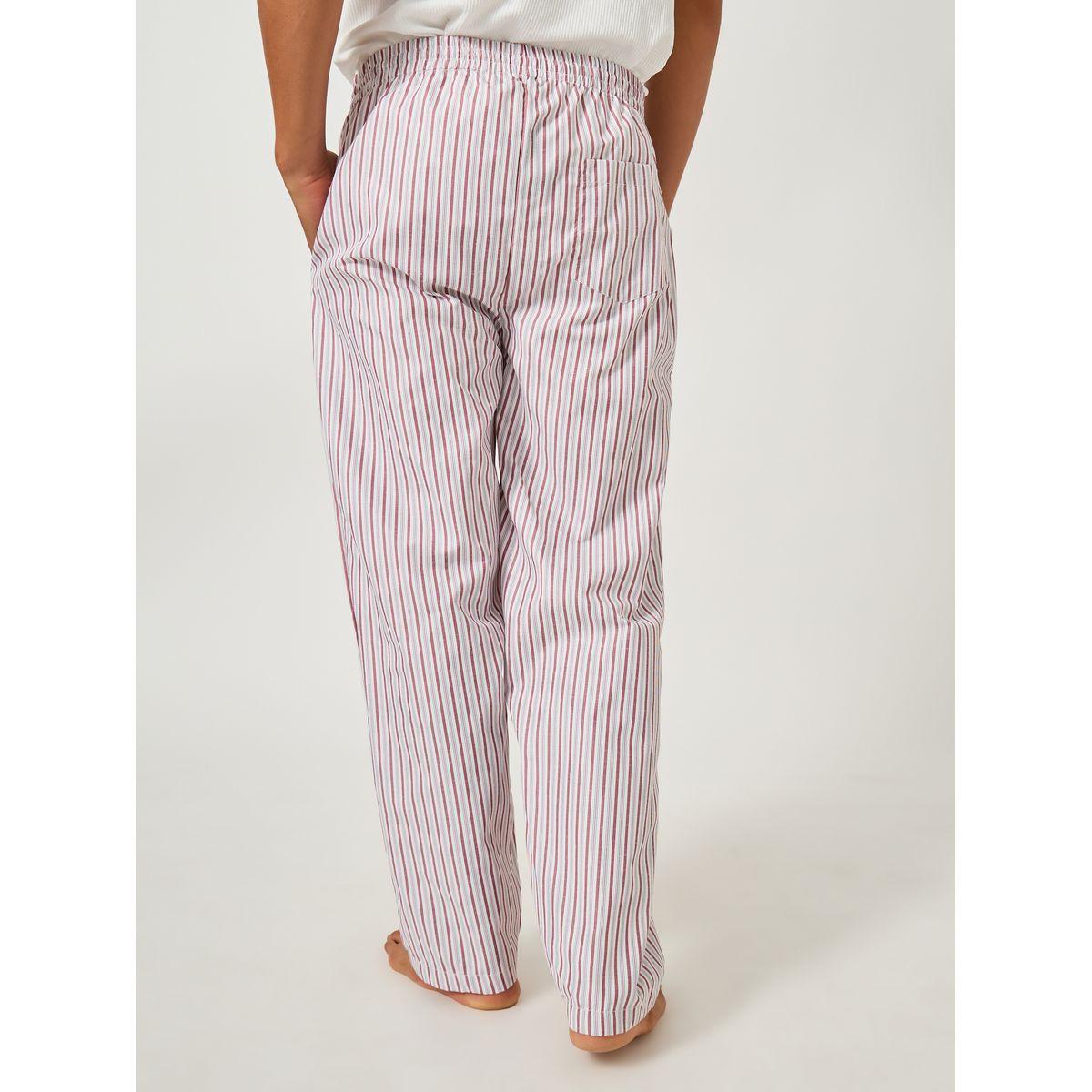 بنطال بيجاما مخطط بأرجل مستقيمة ورباط خصر-men-clothing-nightwear-pyjamaandshorts-image-4