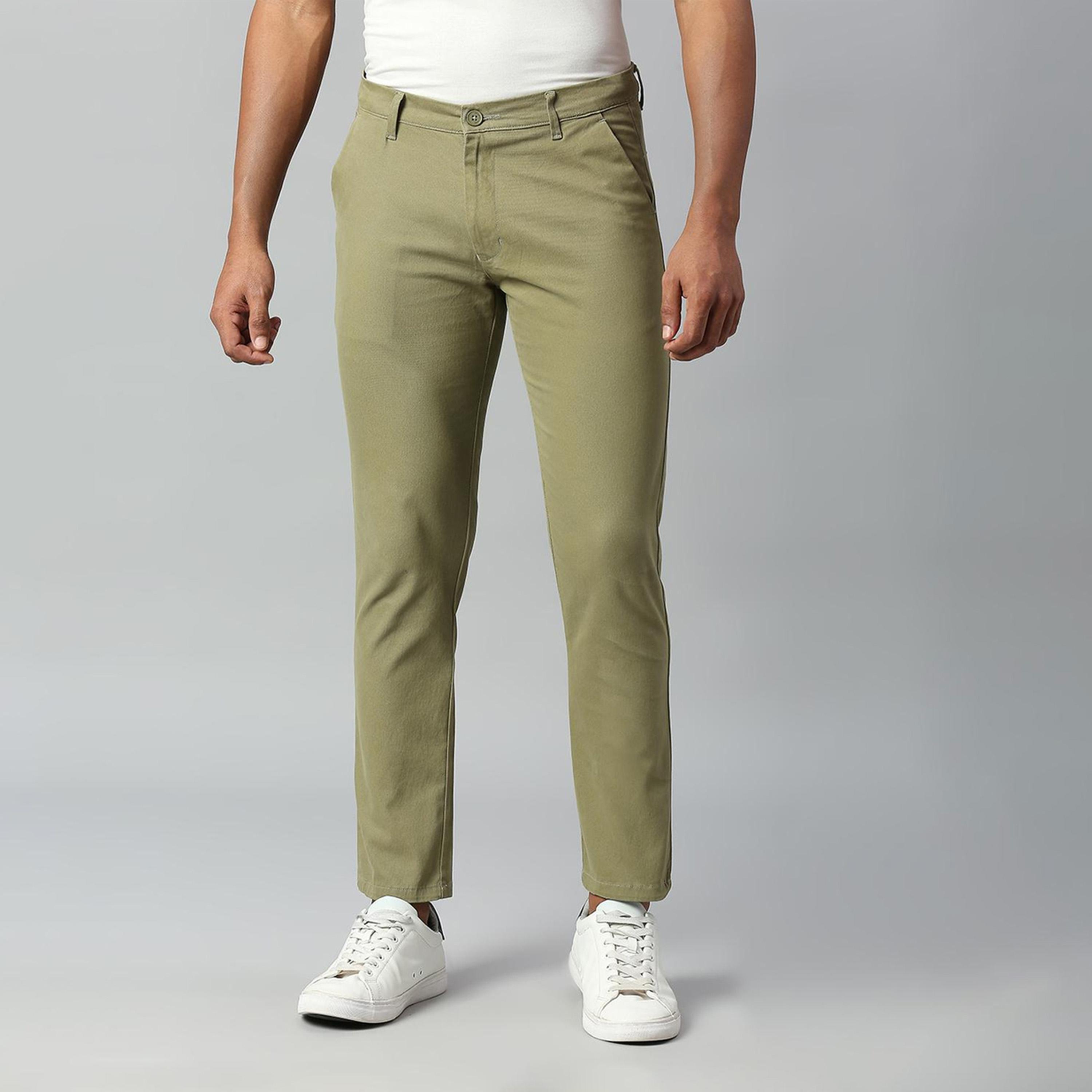 Dennis Lingo X Styli Light Olive Chinos Trousers-men-clothing-bottoms-trousersandchinos-trousers-image-1