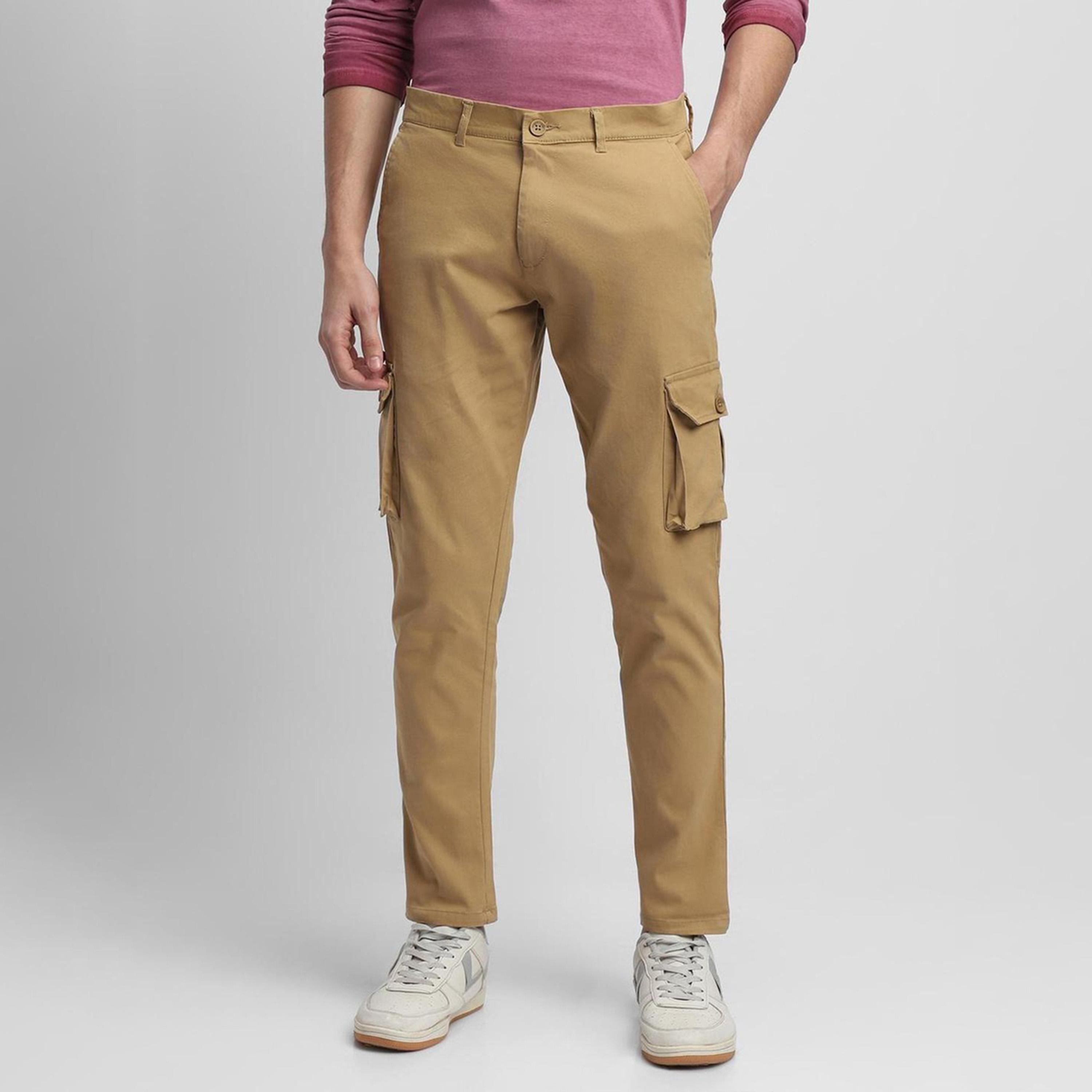 دينيس لينغو× ستايلي-  بنطال كارغو كاكي مدبب-men-clothing-bottoms-trousersandchinos-trousers-image-3
