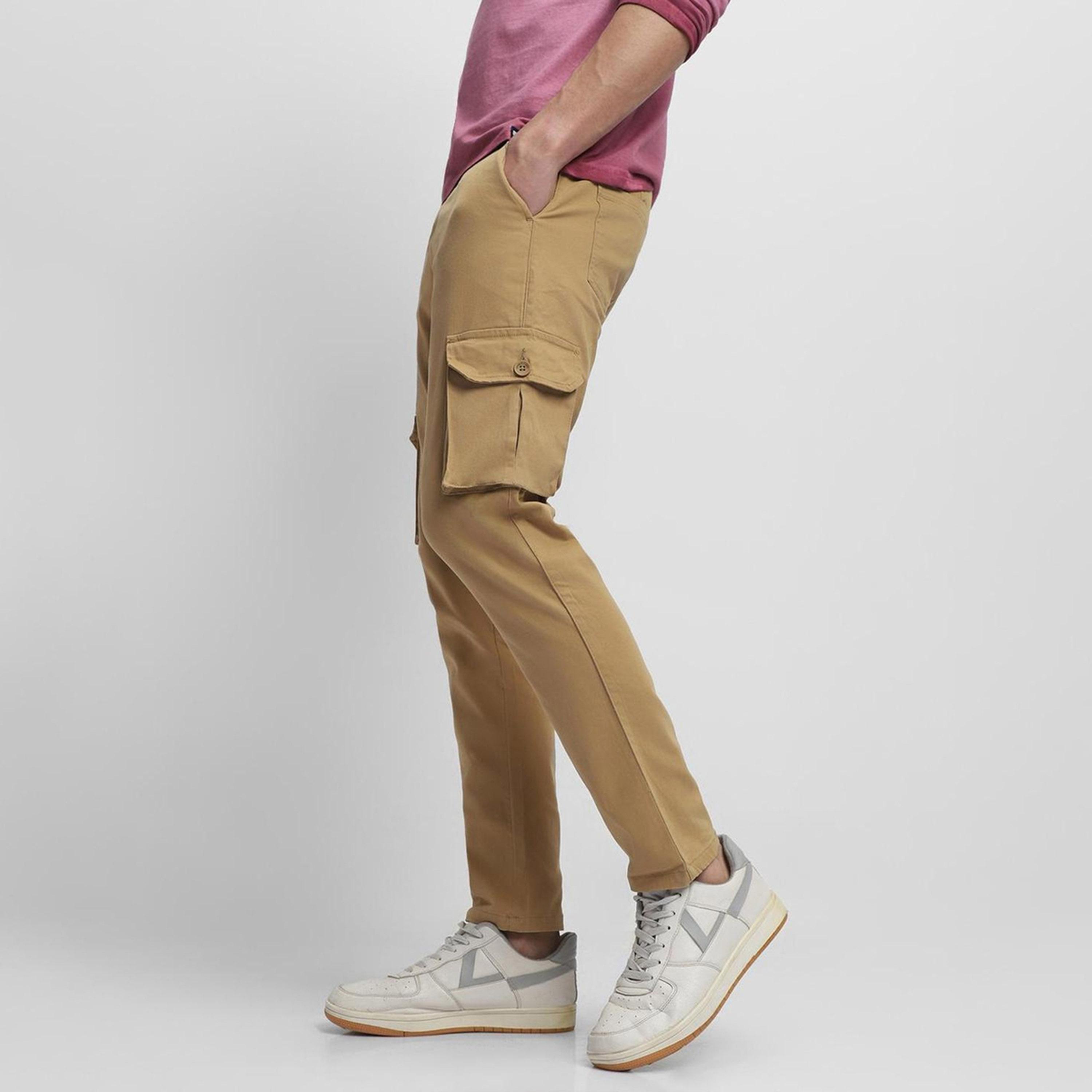 Dennis Lingo X Styli Khaki Tapered Fit Cargos-men-clothing-bottoms-trousersandchinos-trousers-image-4