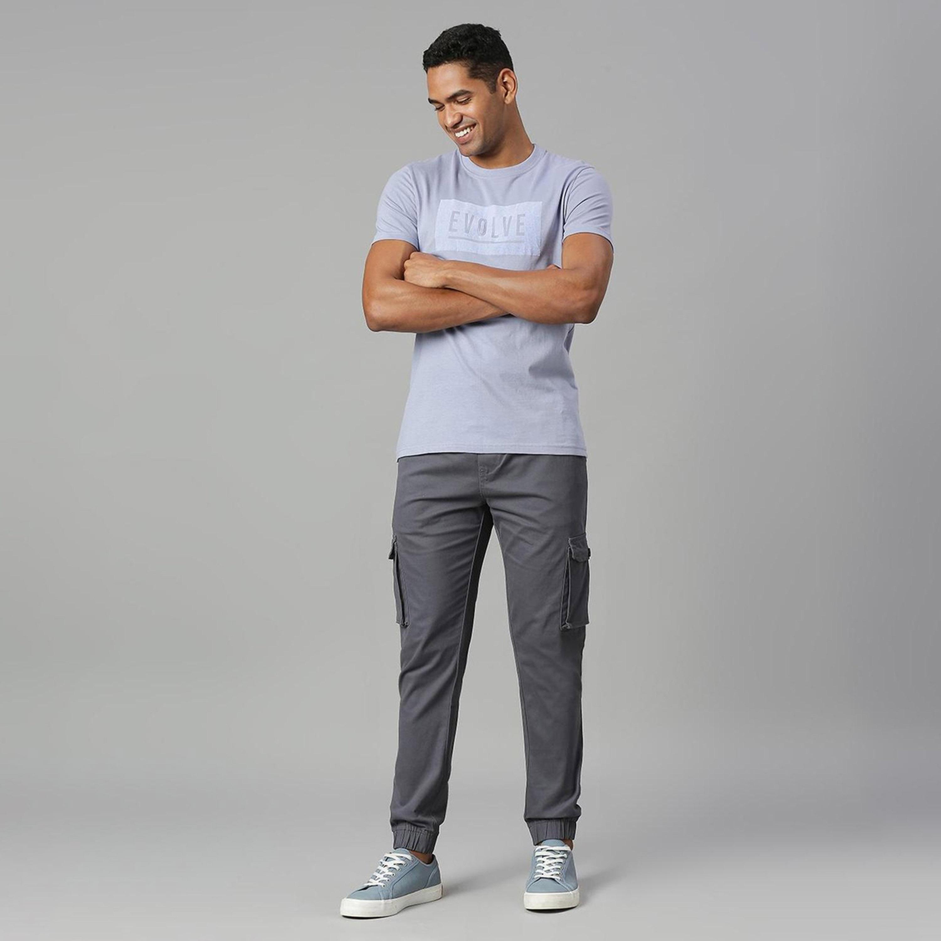 Dennis Lingo X Styli Grey Tapered Fit Cotton Cargo Joggers-men-clothing-bottoms-joggers-image-2
