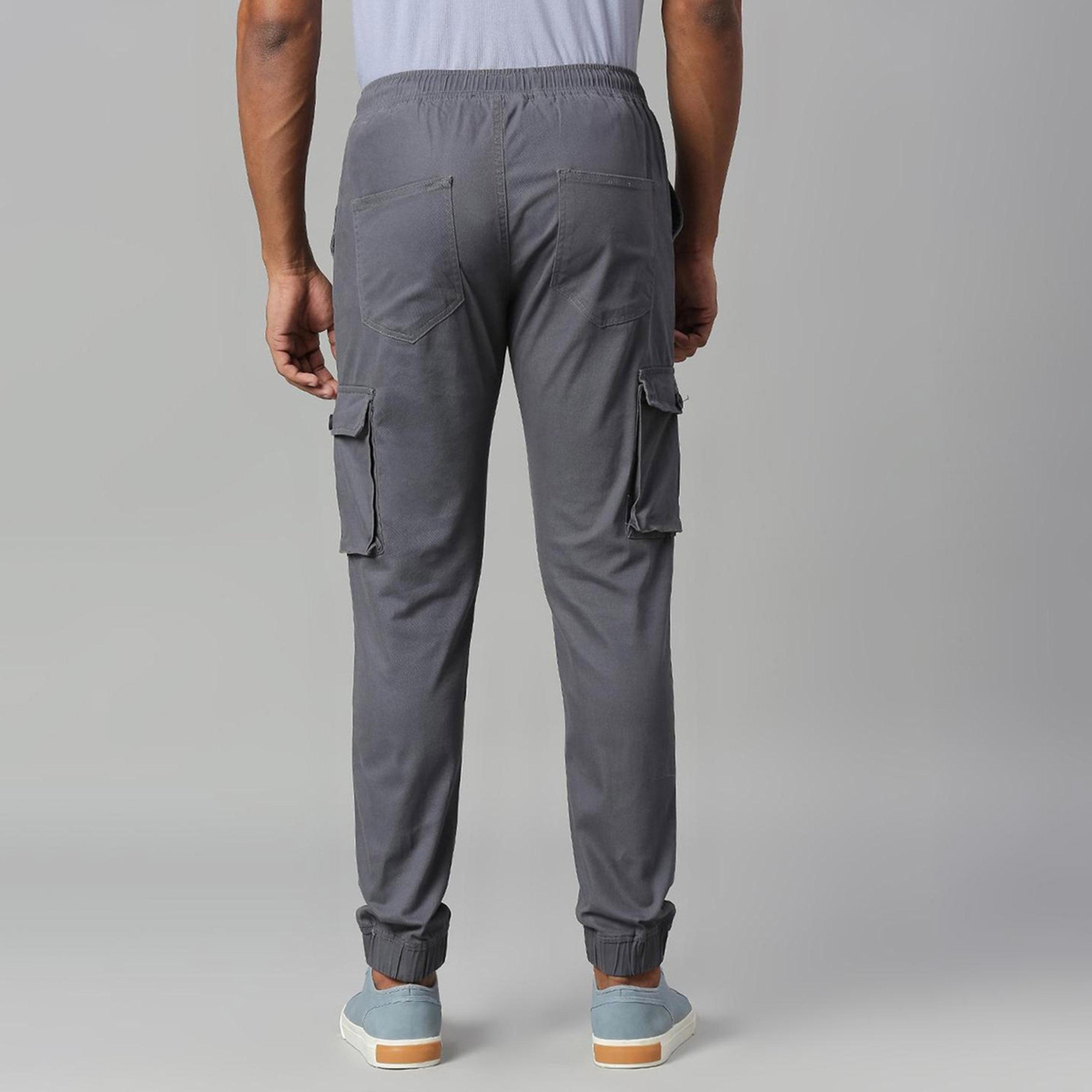 دينيس لينغو× ستايلي-  بنطال رياضي قطني مدبب لون رمادي-men-clothing-bottoms-joggers-image-7