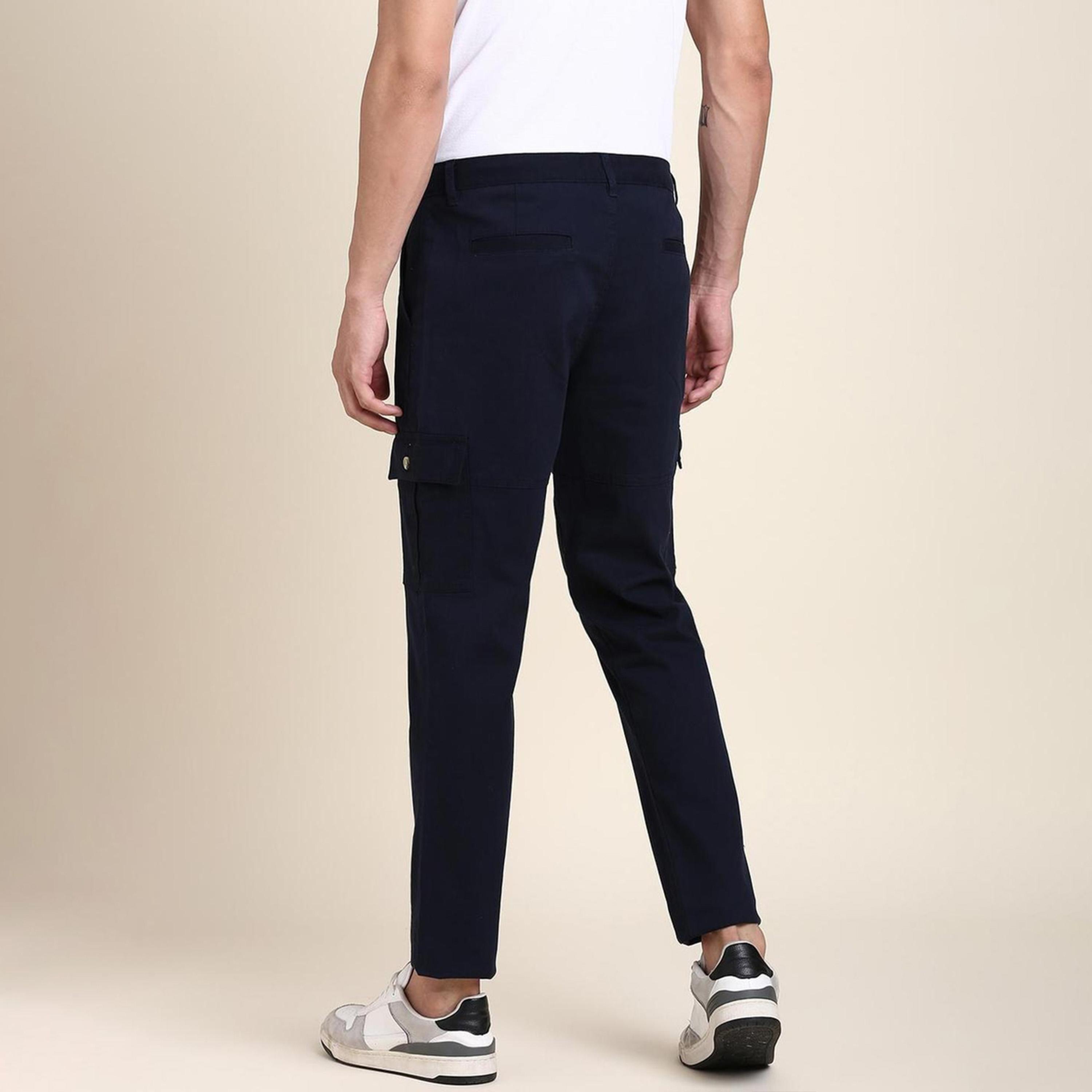 دينيس لينغو× ستايلي-  بنطال كارغو مريح بمقدمة مسطحة وقصة ضيقة-men-clothing-bottoms-trousersandchinos-trousers-image-5