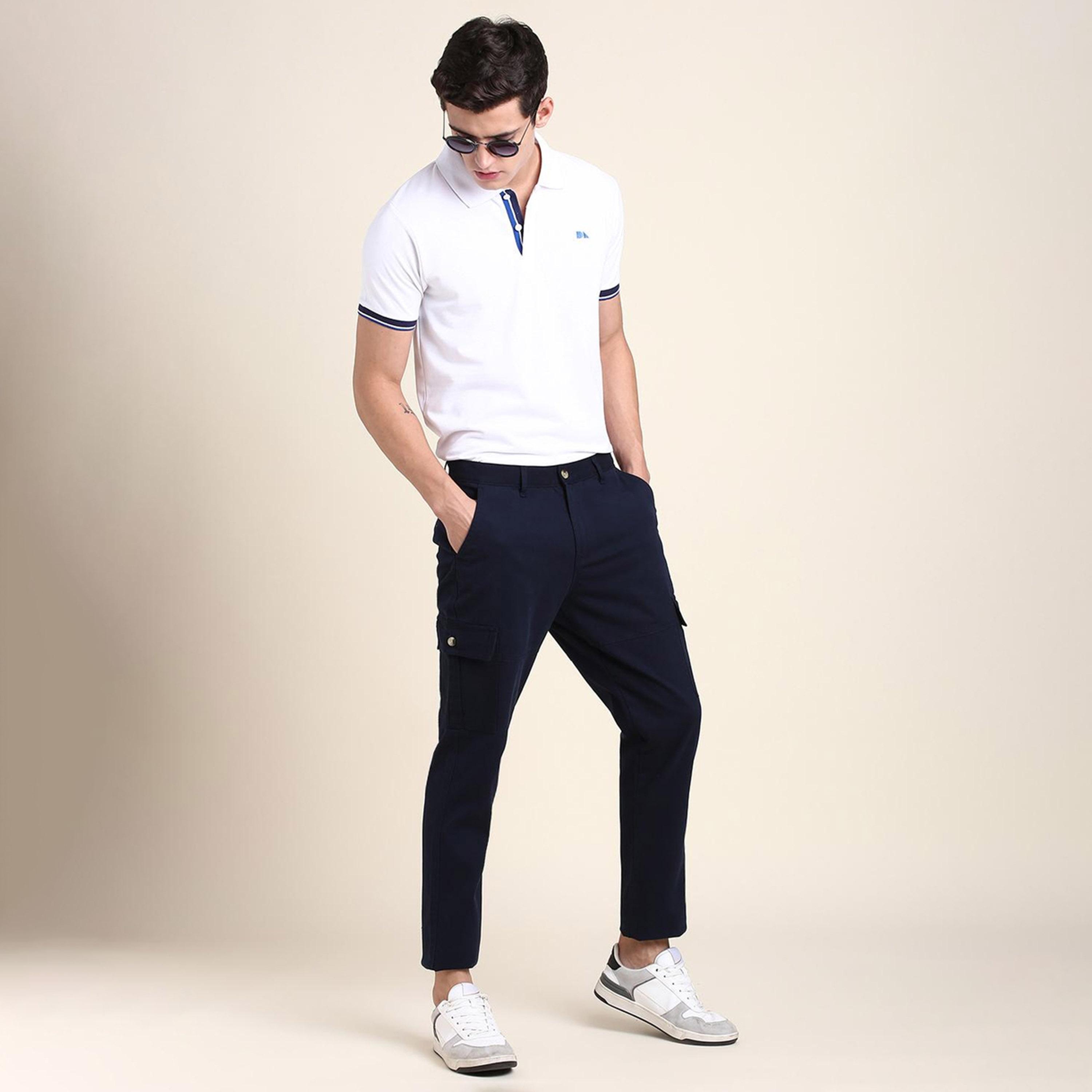دينيس لينغو× ستايلي-  بنطال كارغو مريح بمقدمة مسطحة وقصة ضيقة-men-clothing-bottoms-trousersandchinos-trousers-image-7