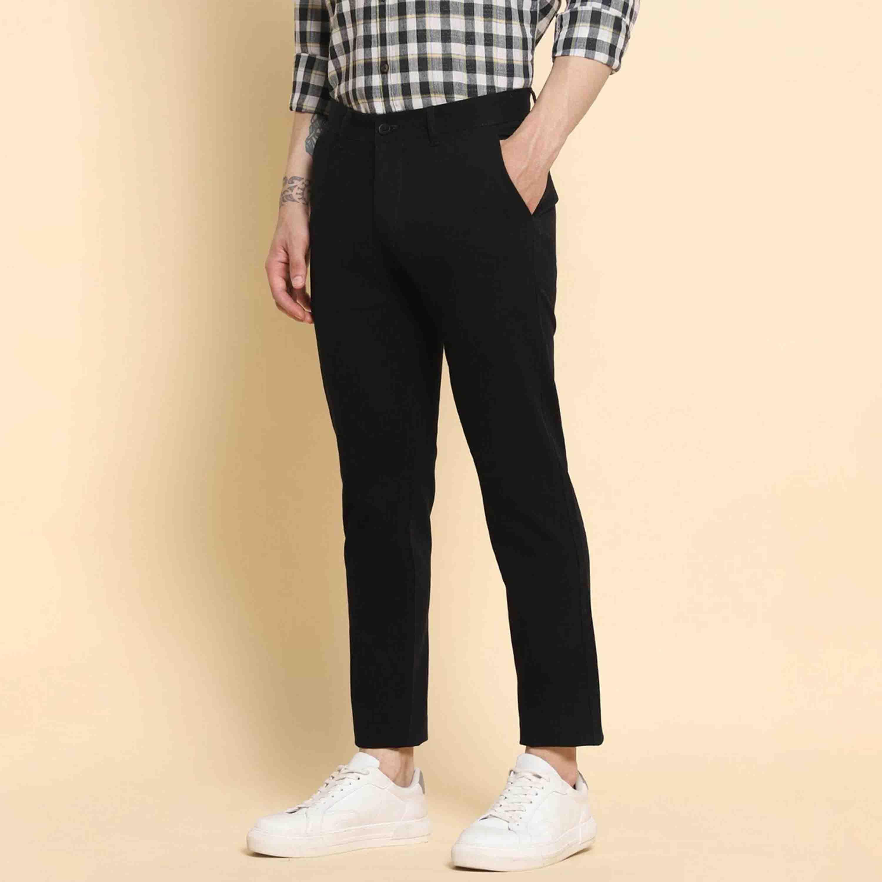 دينيس لينغو× ستايلي-  بنطال تشينو مريح متوسط ​​الارتفاع قطن خالص بقصة ضيقة-men-clothing-bottoms-trousersandchinos-trousers-image-3